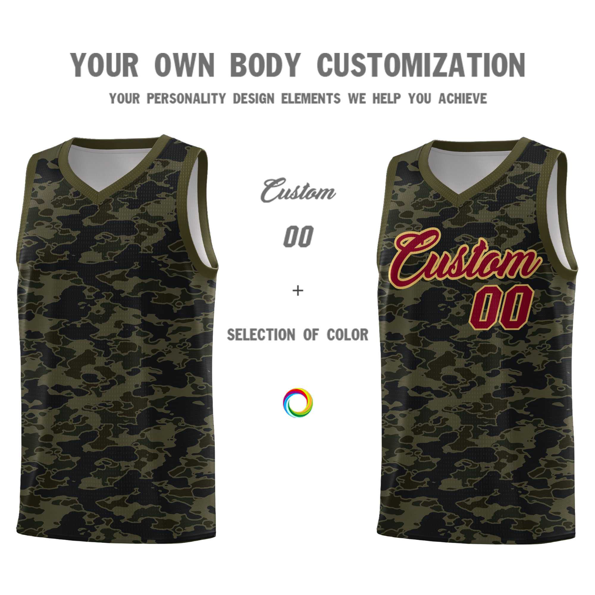 Custom Personalized Camo Kits Sports Uniform Basketball Jersey|KXKSHOP