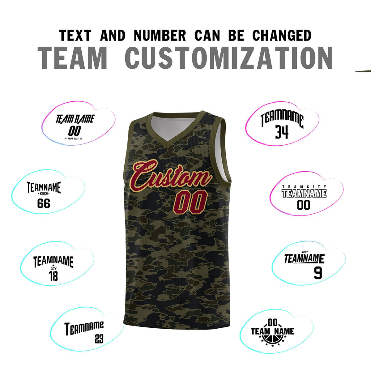 Custom Personalized Camo Kits Sports Uniform Basketball Jersey|KXKSHOP