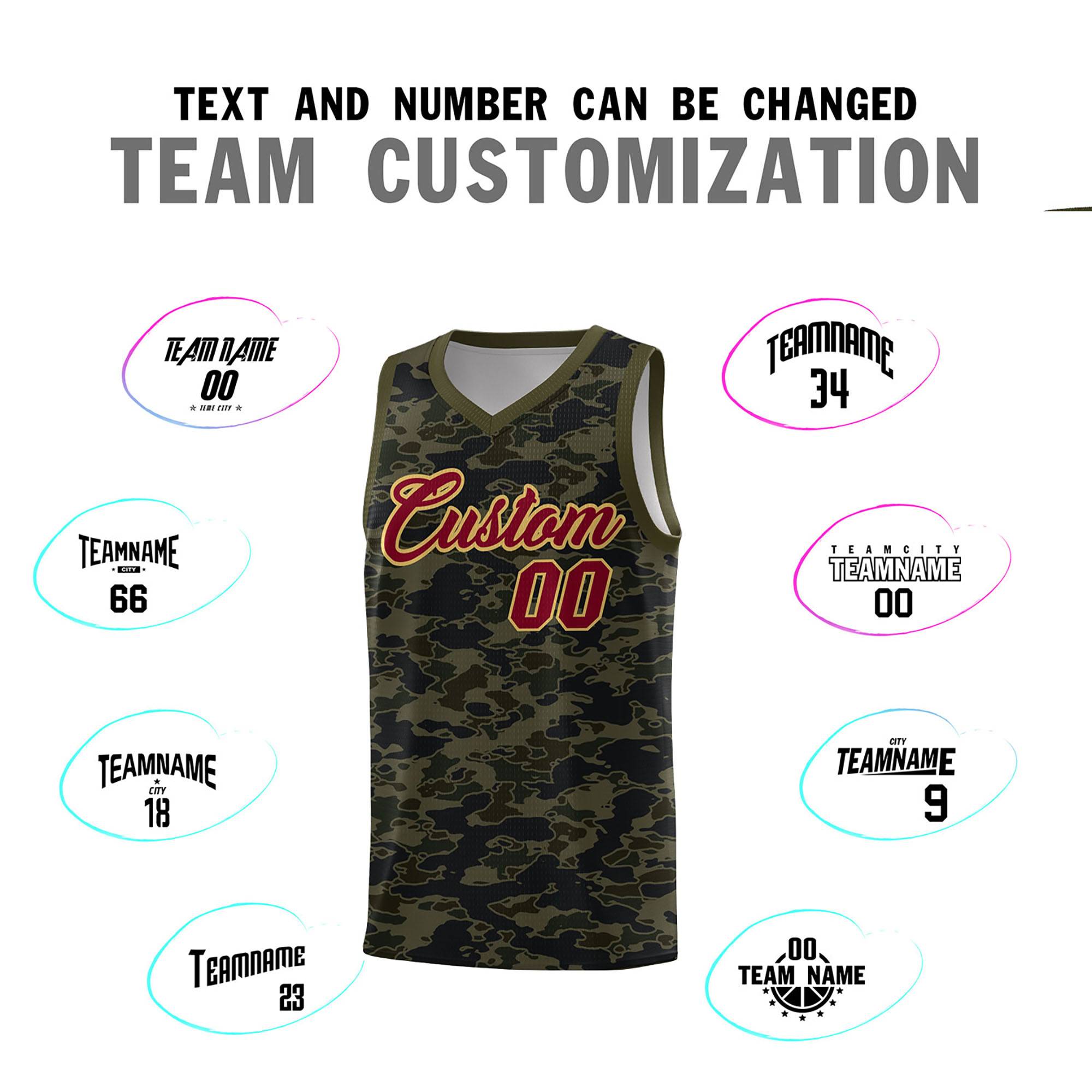 Custom Personalized Camo Kits Sports Uniform Basketball Jersey|KXKSHOP
