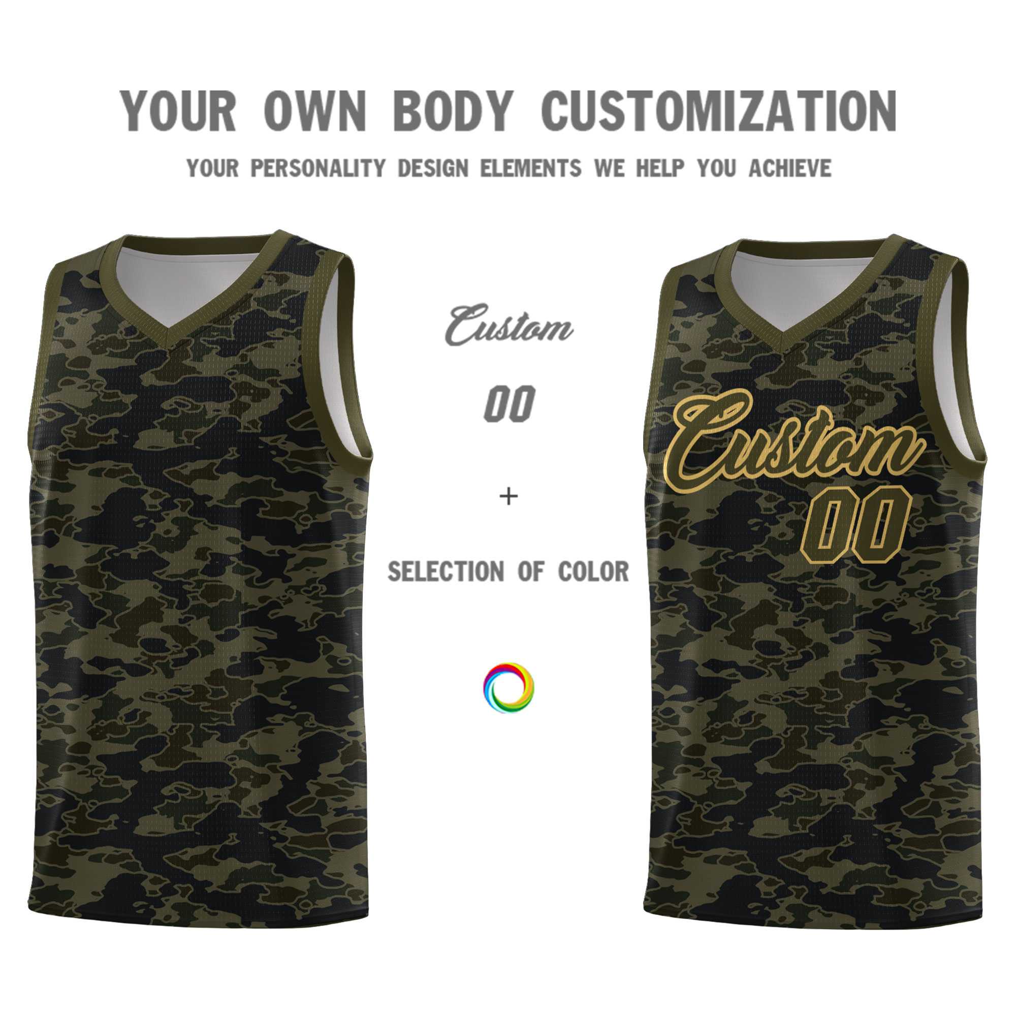 Custom Personalized Camo Kits Sports Uniform Basketball Jersey|KXKSHOP