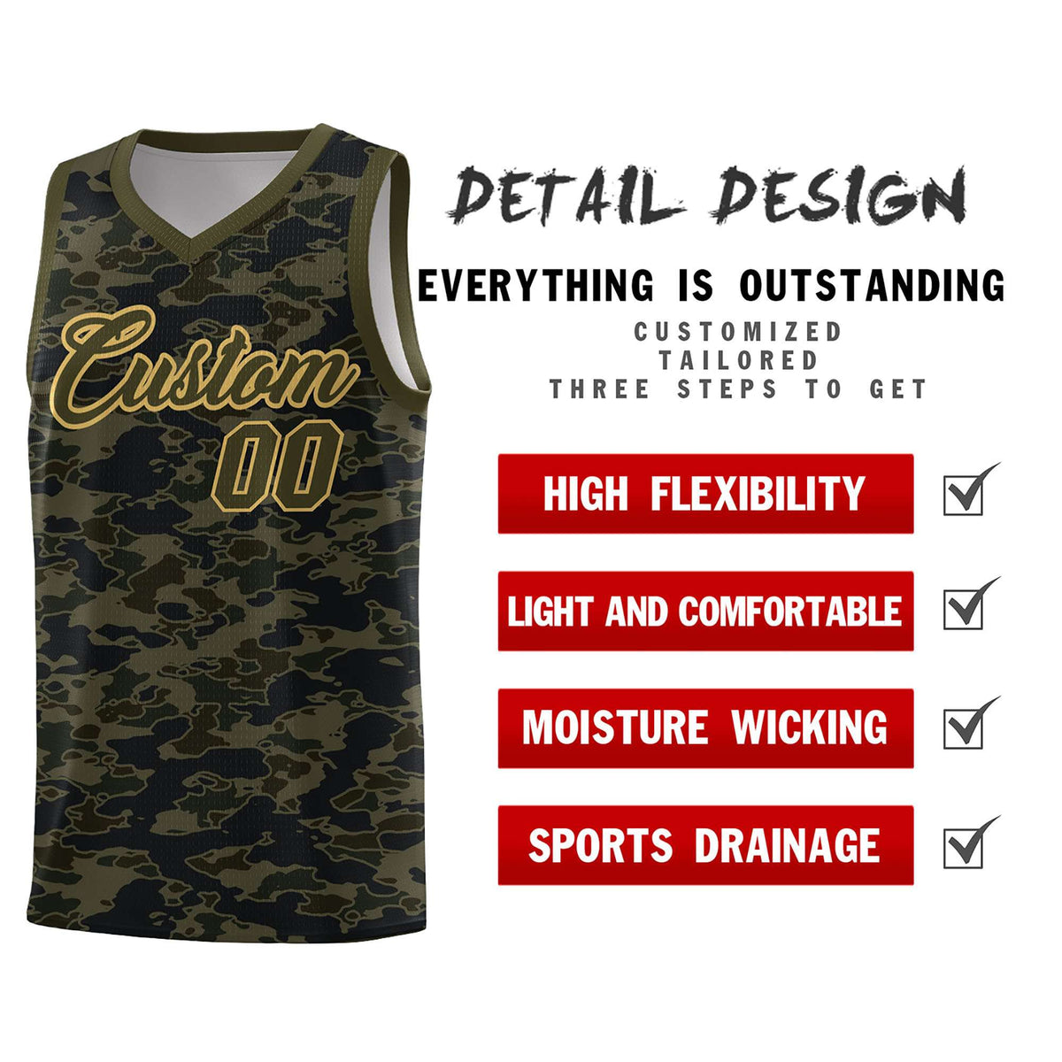 Custom Personalized Camo Kits Sports Uniform Basketball Jersey|KXKSHOP