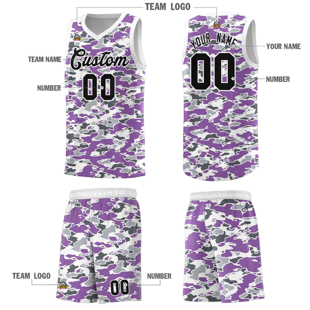 Custom Personalized Camo Kits Sports Uniform Basketball Jersey|KXKSHOP