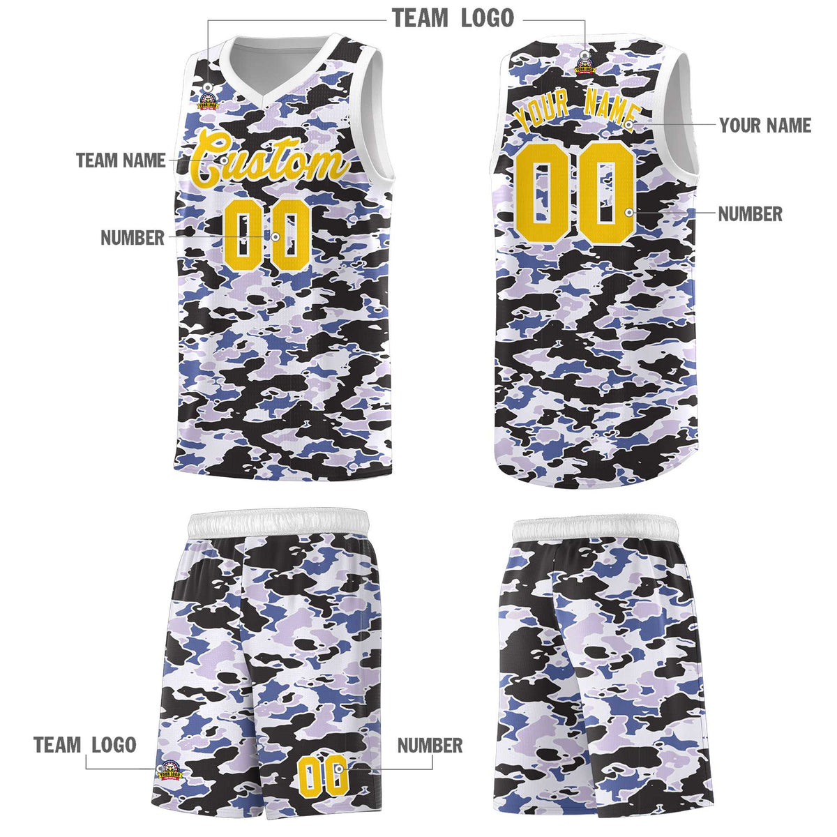 Custom Personalized Camo Kits Sports Uniform Basketball Jersey|KXKSHOP