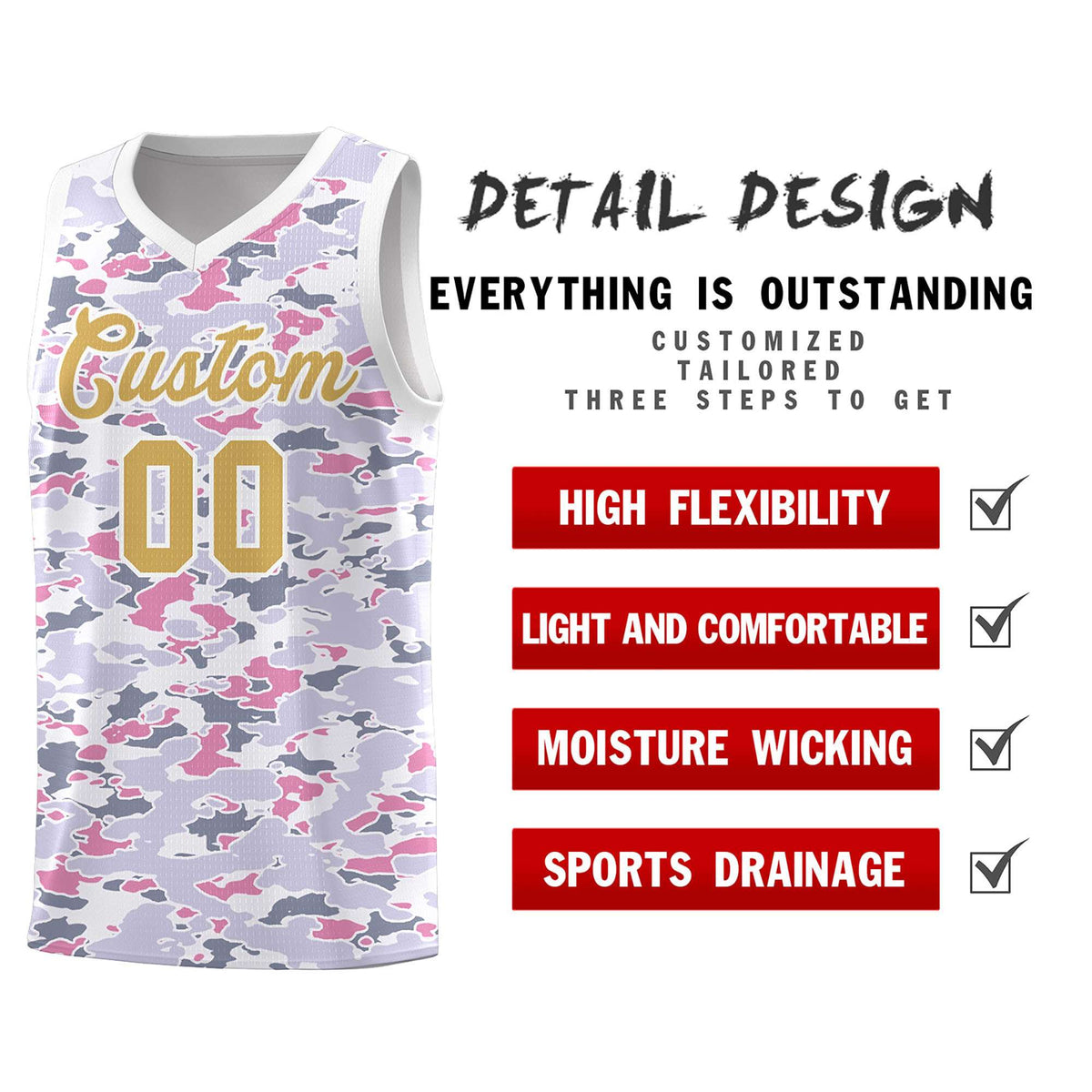 Custom Personalized Camo Kits Sports Uniform Basketball Jersey|KXKSHOP