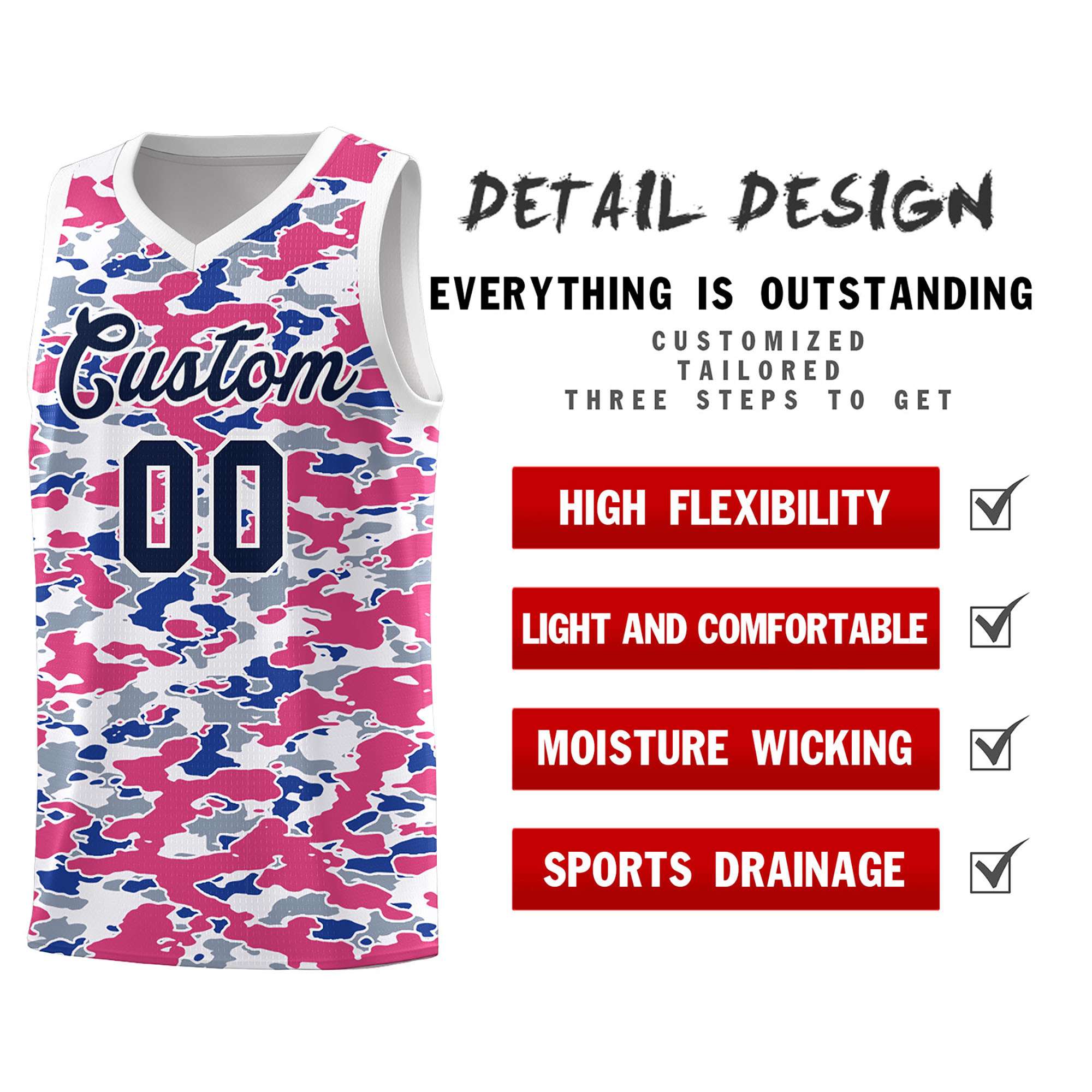Custom Personalized Camo Kits Sports Uniform Basketball Jersey|KXKSHOP