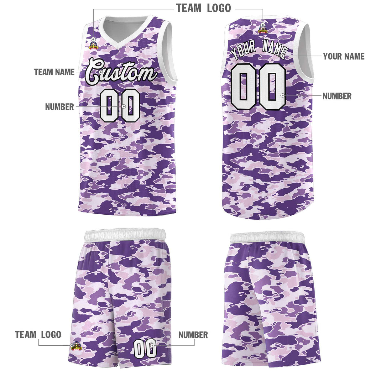 Custom Personalized Camo Kits Sports Uniform Basketball Jersey|KXKSHOP
