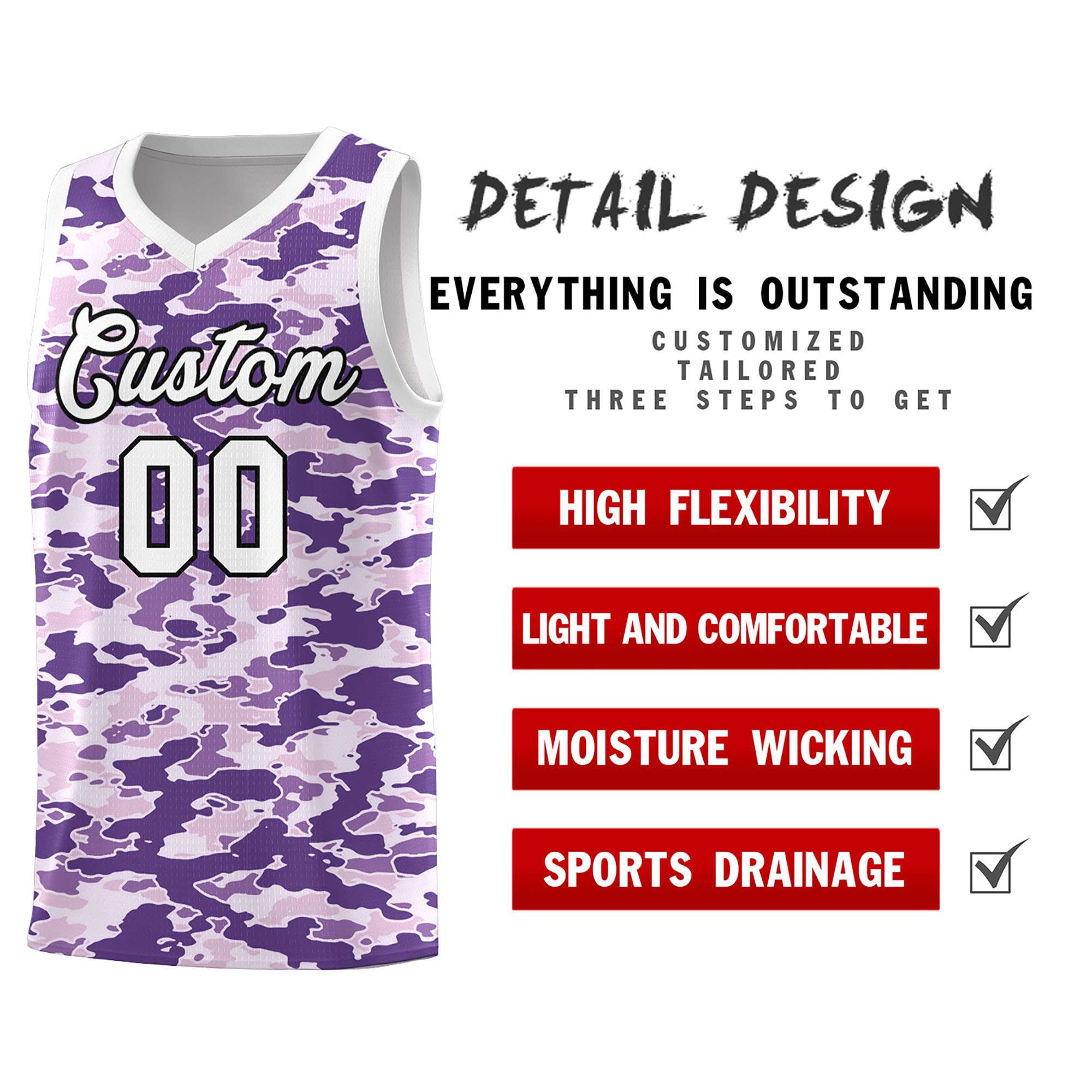Custom Personalized Camo Kits Sports Uniform Basketball Jersey|KXKSHOP