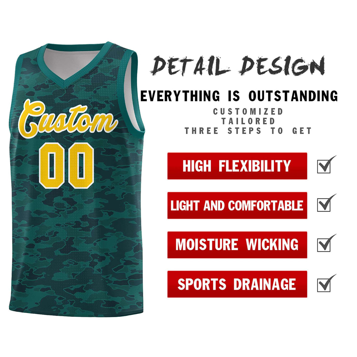 Custom Personalized Camo Kits Sports Uniform Basketball Jersey|KXKSHOP