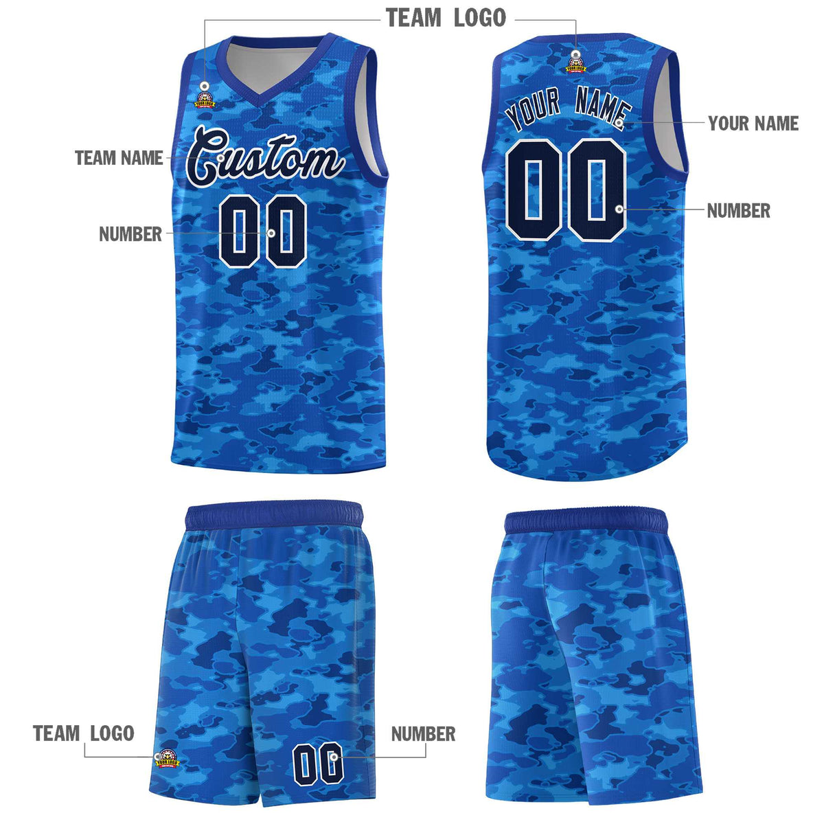 Custom Personalized Camo Kits Sports Uniform Basketball Jersey|KXKSHOP