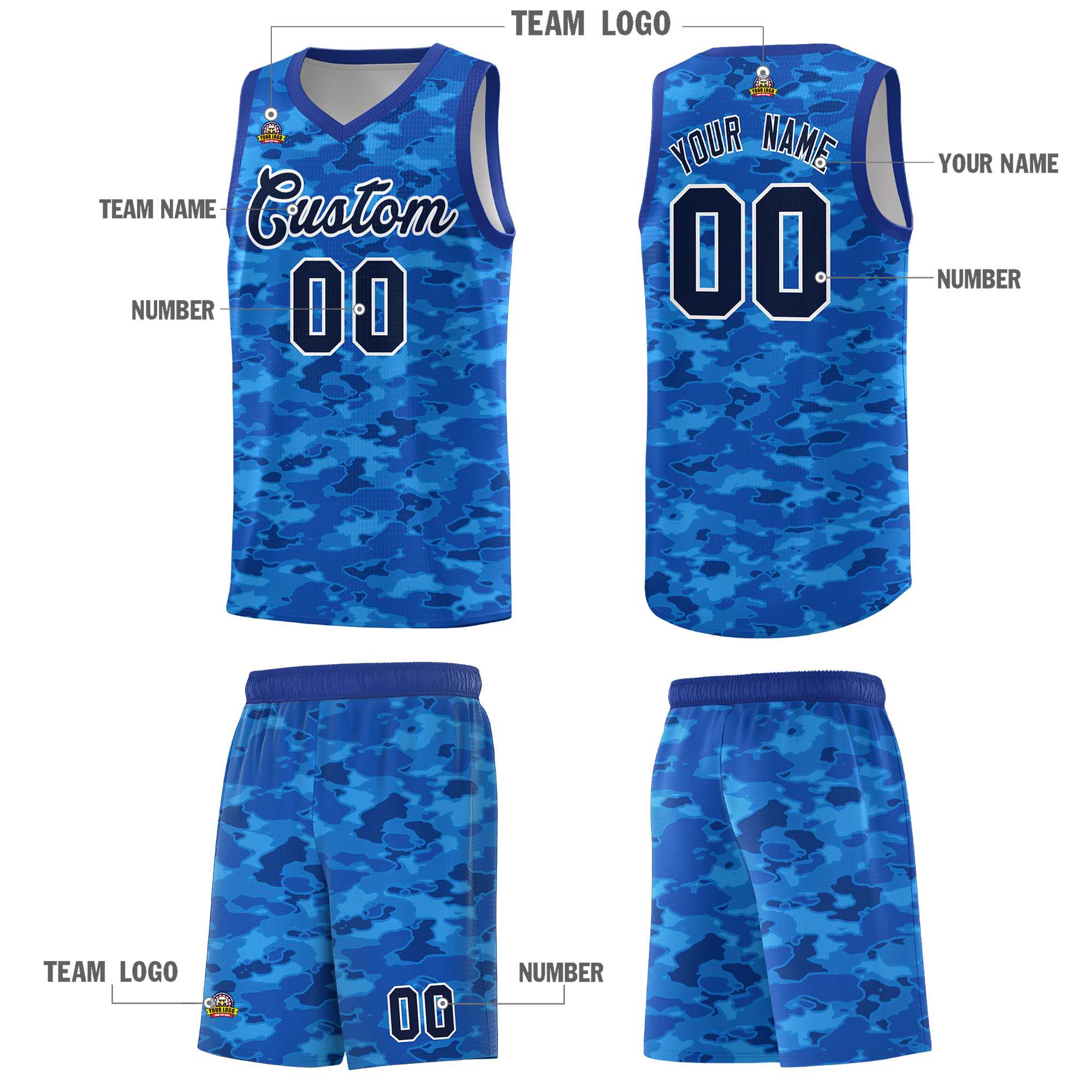 Custom Personalized Camo Kits Sports Uniform Basketball Jersey|KXKSHOP