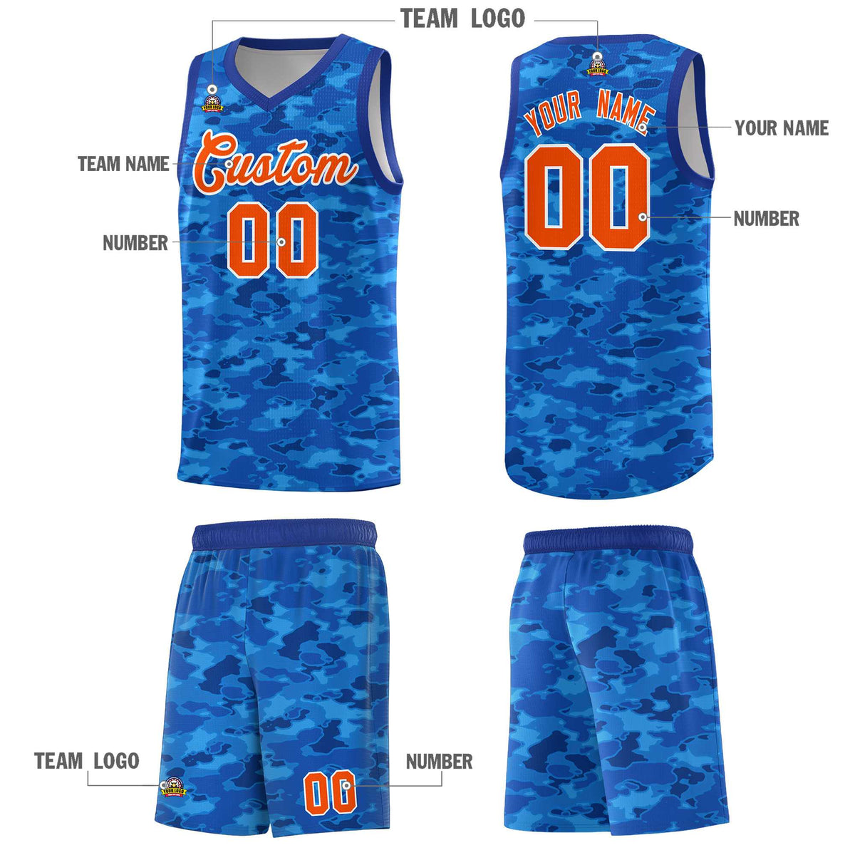 Custom Personalized Camo Kits Sports Uniform Basketball Jersey|KXKSHOP