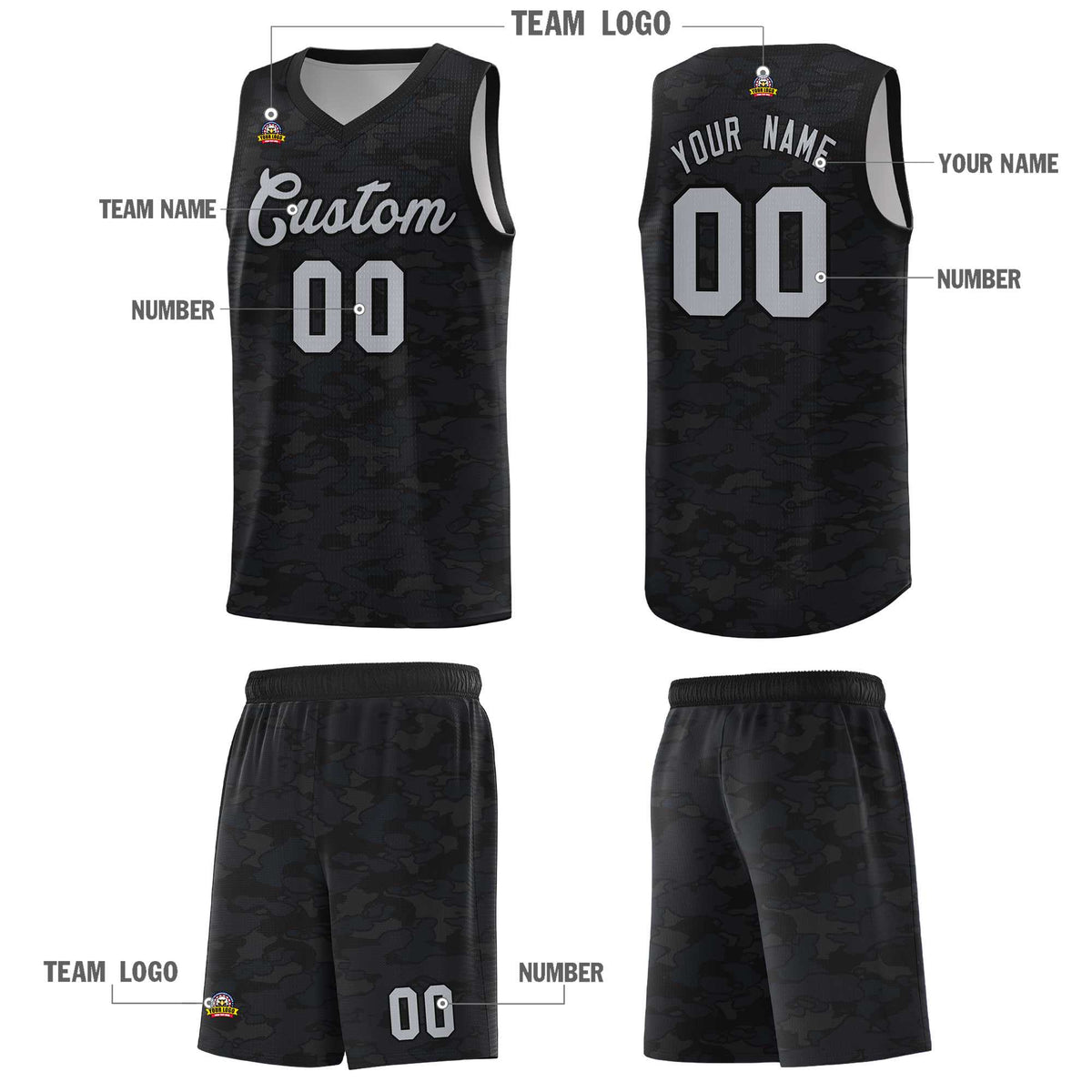 Custom Personalized Camo Kits Sports Uniform Basketball Jersey|KXKSHOP