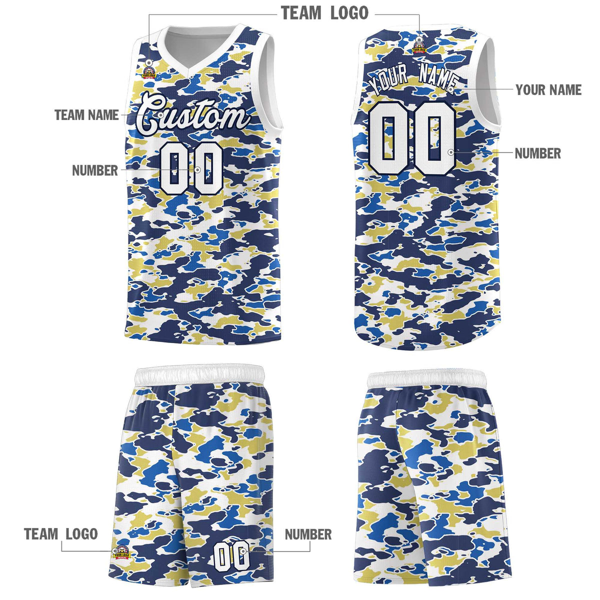 Custom Personalized Camo Kits Sports Uniform Basketball Jersey|KXKSHOP