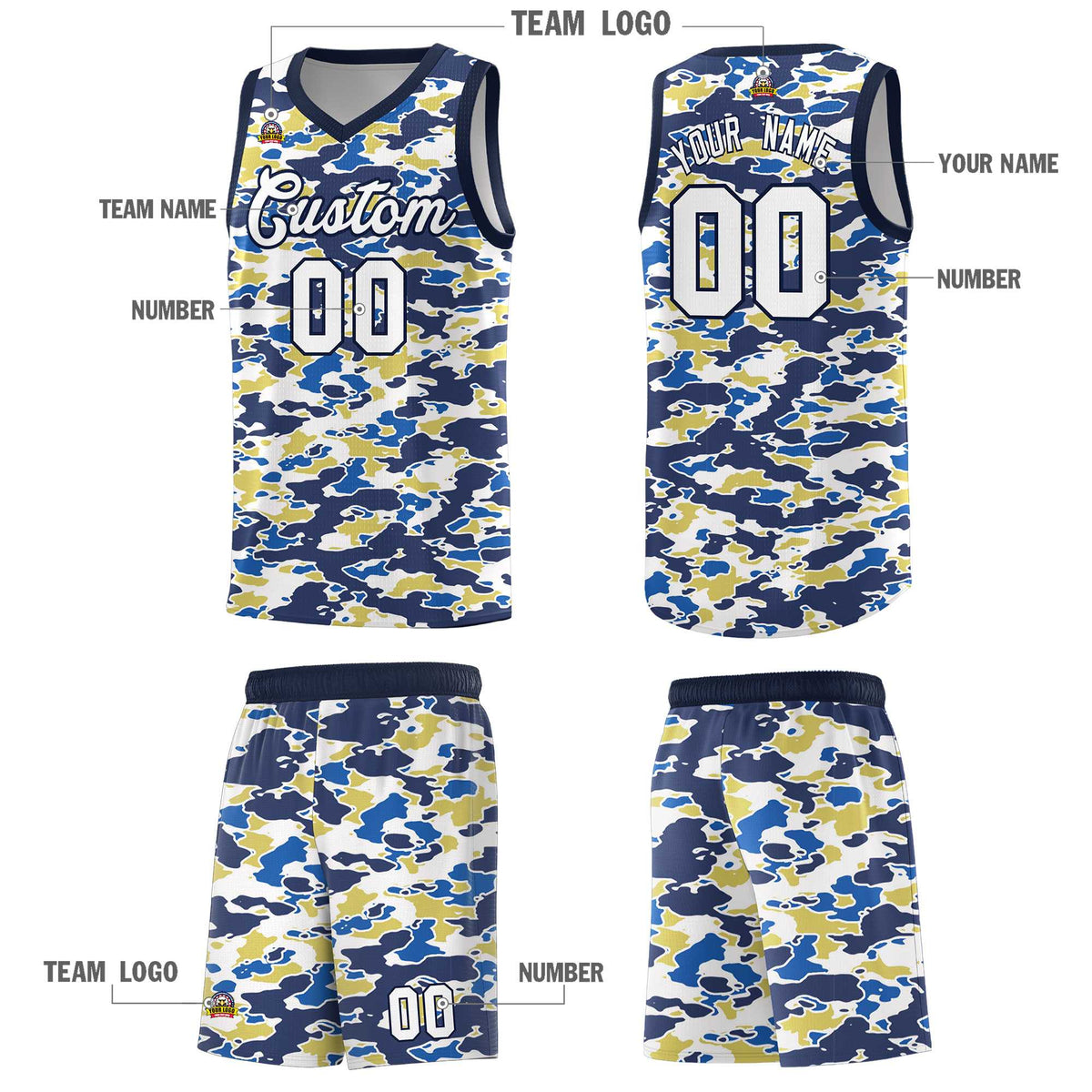 Custom Personalized Camo Kits Sports Uniform Basketball Jersey|KXKSHOP