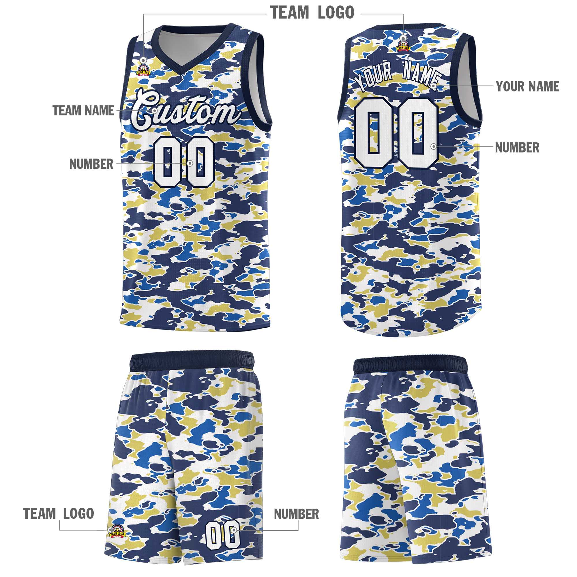 Custom Personalized Camo Kits Sports Uniform Basketball Jersey|KXKSHOP