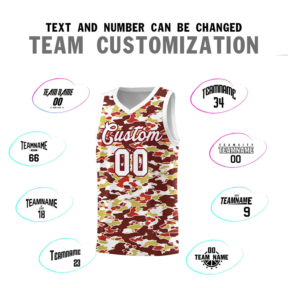 Custom Personalized Camo Kits Sports Uniform Basketball Jersey|KXKSHOP
