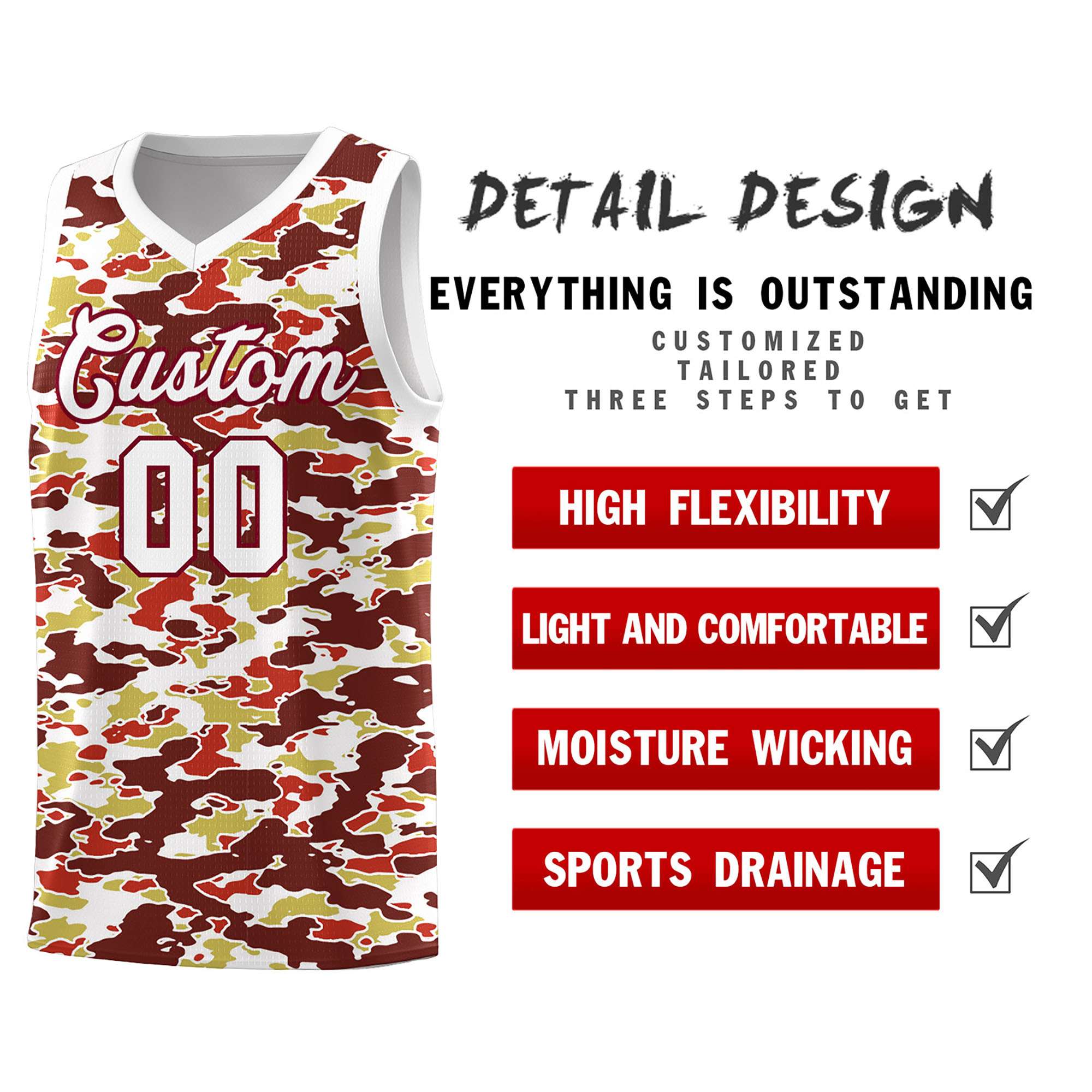 Custom Personalized Camo Kits Sports Uniform Basketball Jersey|KXKSHOP