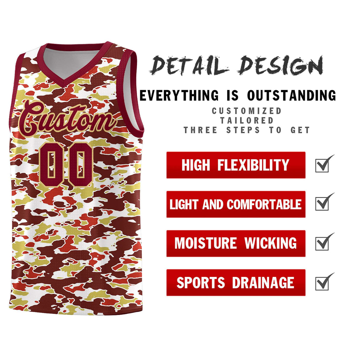 Custom Personalized Camo Kits Sports Uniform Basketball Jersey|KXKSHOP