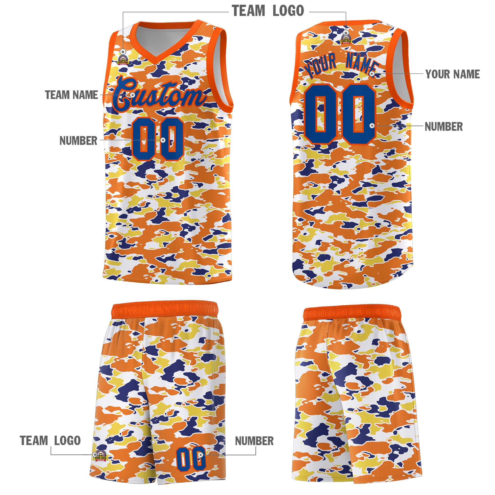 Custom Personalized Camo Kits Sports Uniform Basketball Jersey|KXKSHOP