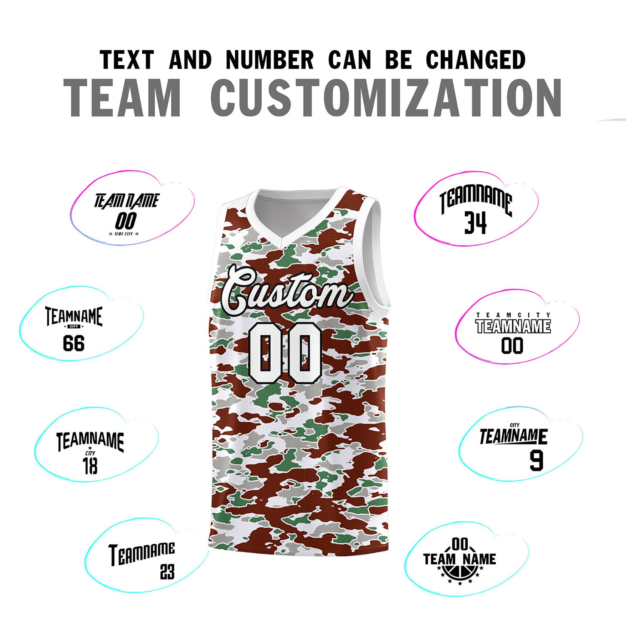 Custom Personalized Camo Kits Sports Uniform Basketball Jersey|KXKSHOP