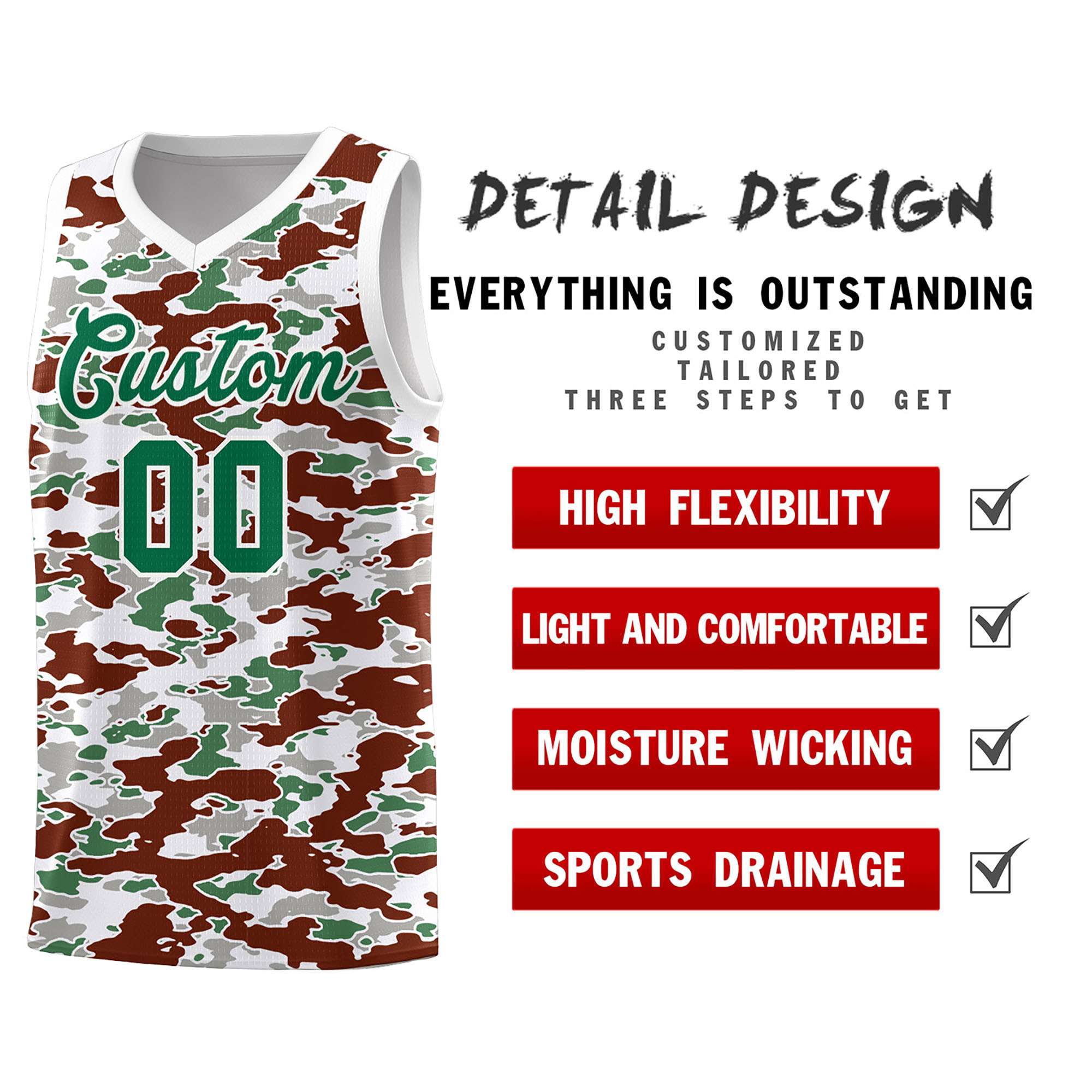 Custom Personalized Camo Kits Sports Uniform Basketball Jersey|KXKSHOP