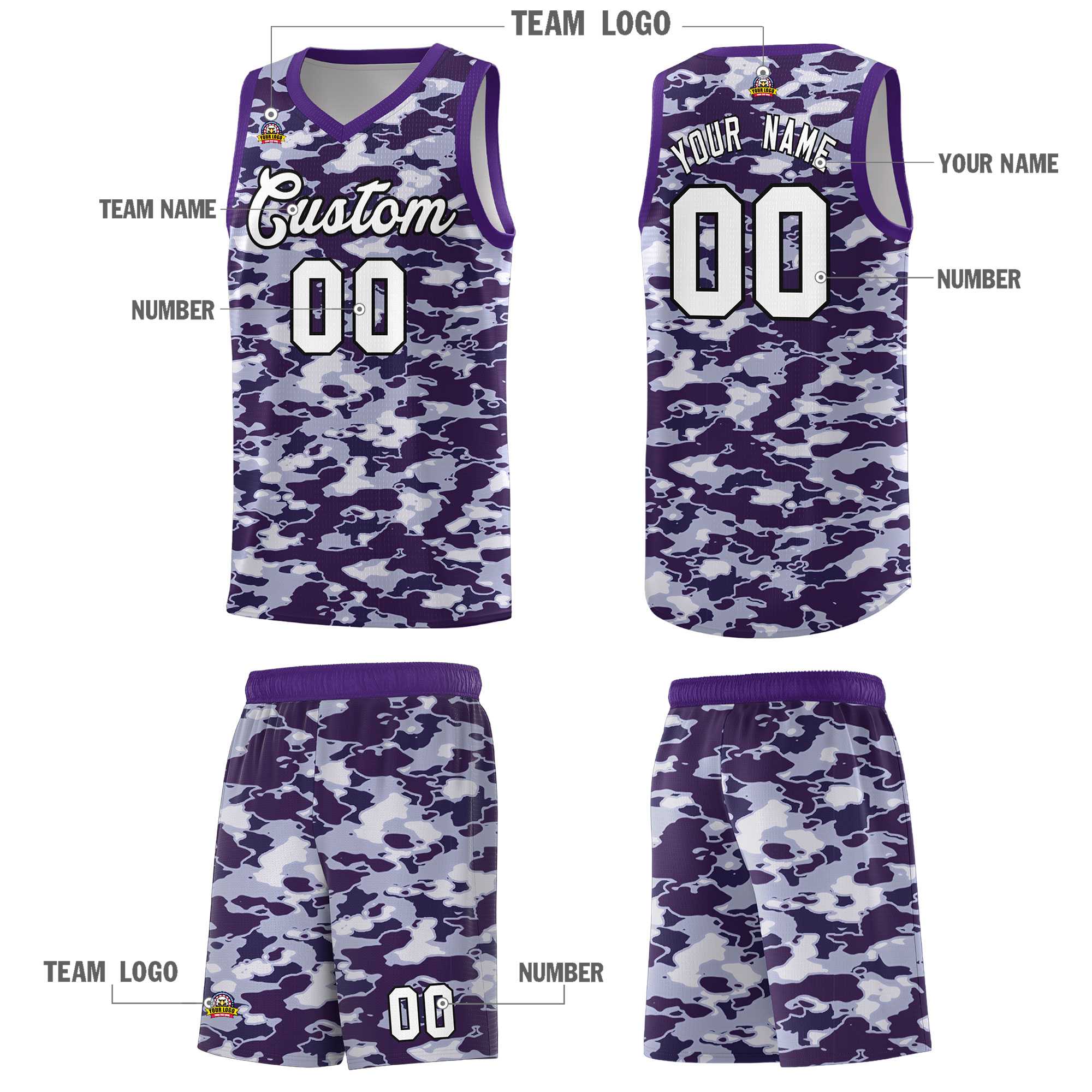Custom Personalized Camo Kits Sports Uniform Basketball Jersey|KXKSHOP