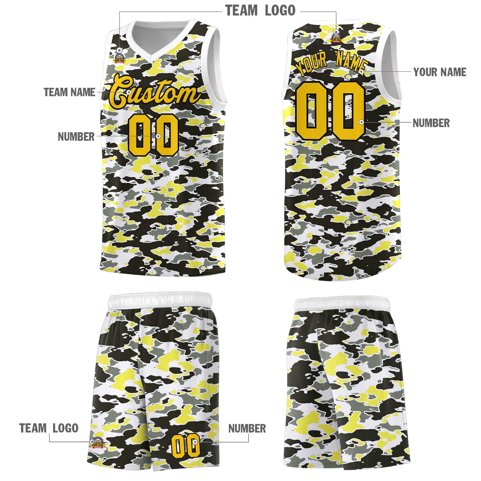 Custom Personalized Camo Kits Sports Uniform Basketball Jersey|KXKSHOP