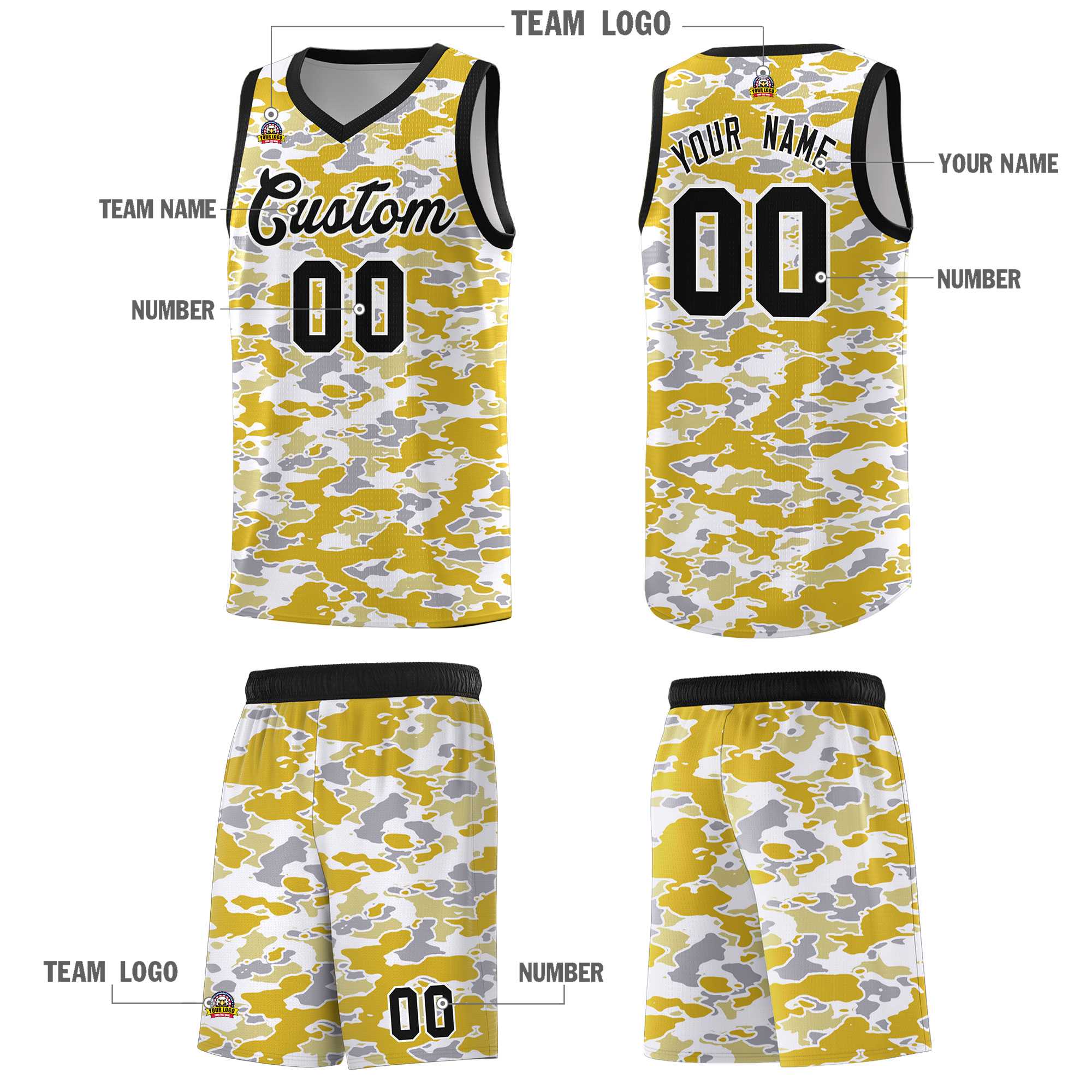 Custom Personalized Camo Kits Sports Uniform Basketball Jersey|KXKSHOP