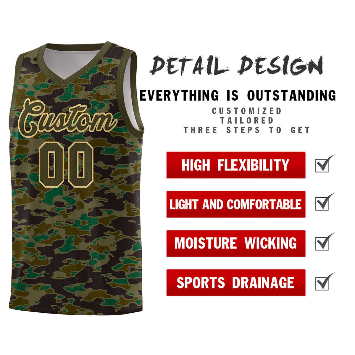 Custom Personalized Camo Kits Sports Uniform Basketball Jersey|KXKSHOP