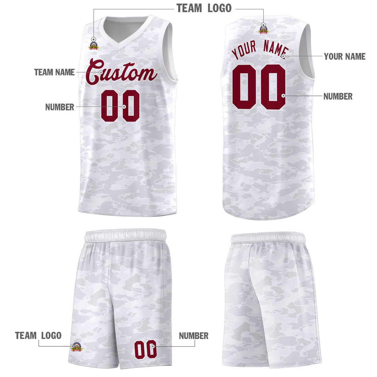Custom Personalized Camo Kits Sports Uniform Basketball Jersey|KXKSHOP