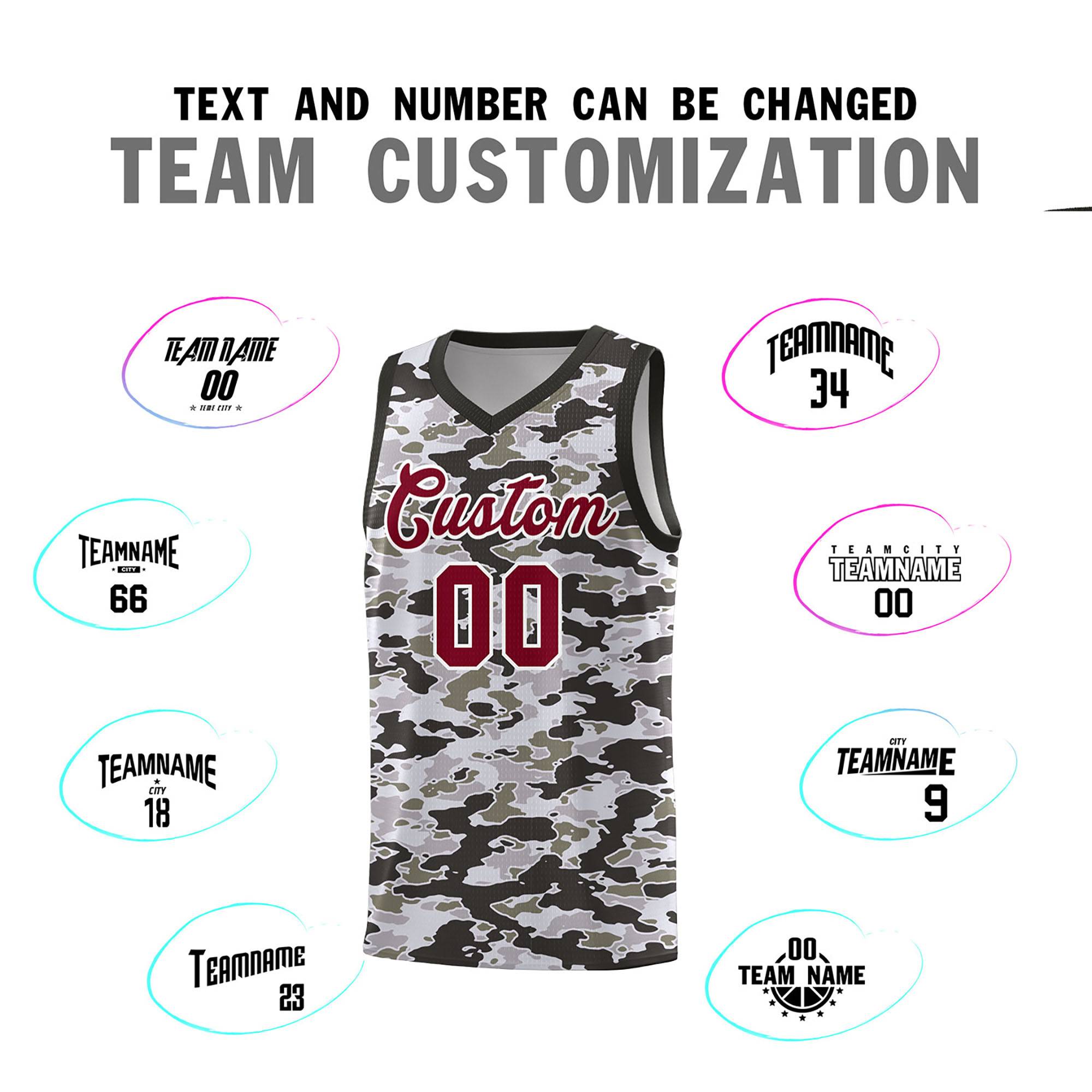 Custom Personalized Camo Kits Sports Uniform Basketball Jersey|KXKSHOP