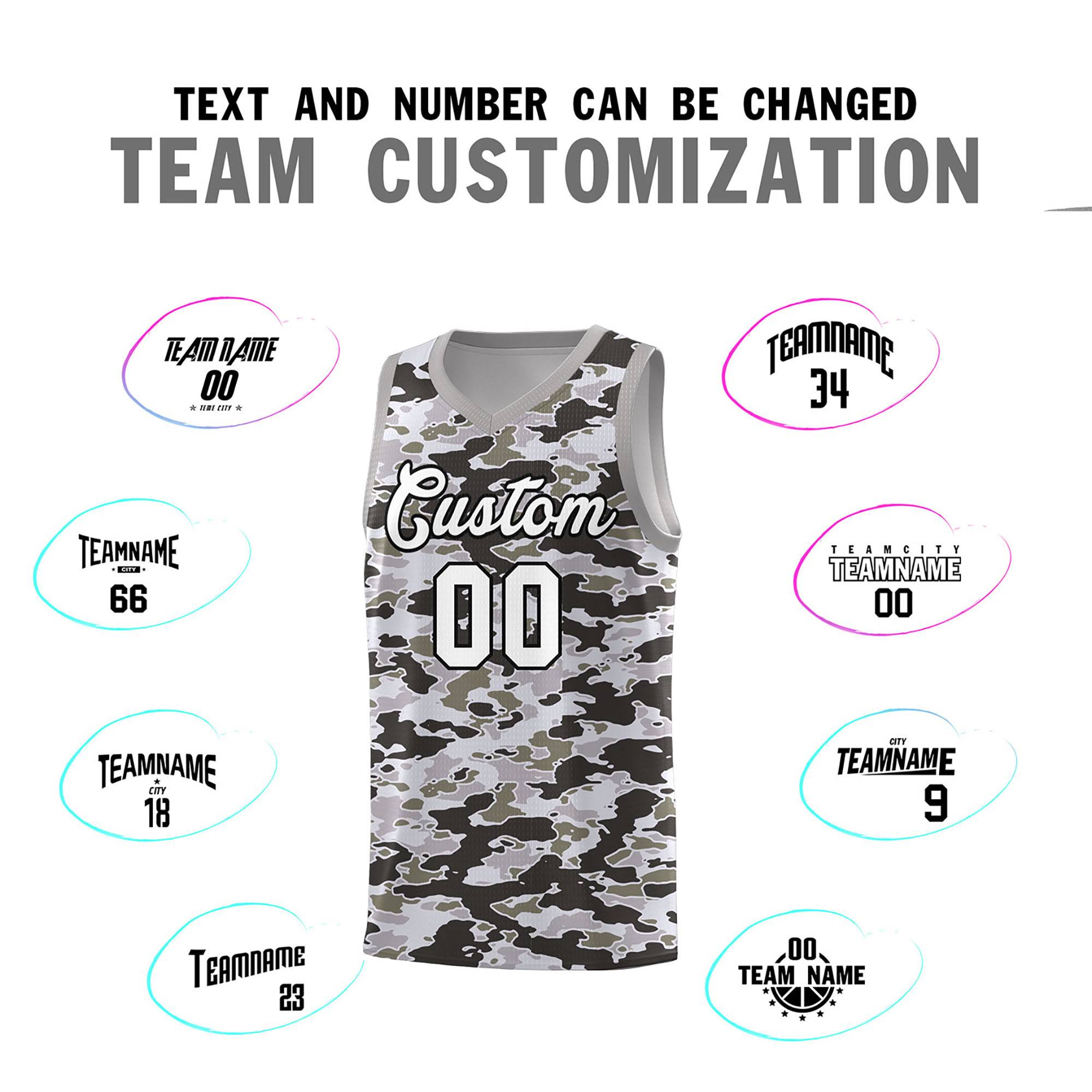 Custom Personalized Camo Kits Sports Uniform Basketball Jersey|KXKSHOP