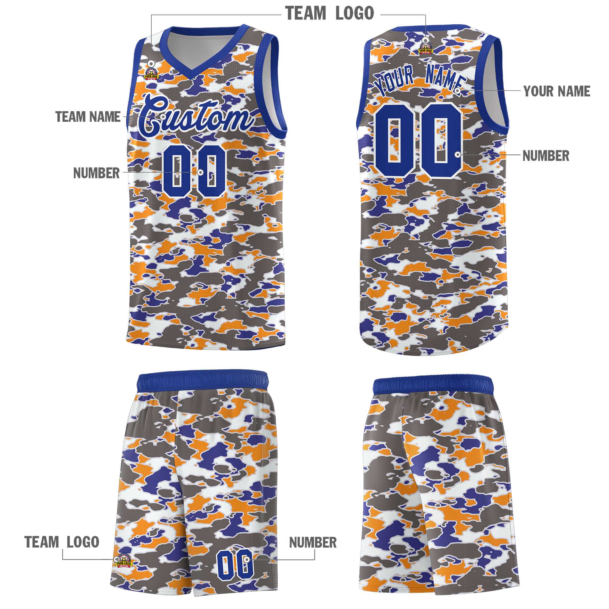 Custom Personalized Camo Kits Sports Uniform Basketball Jersey|KXKSHOP