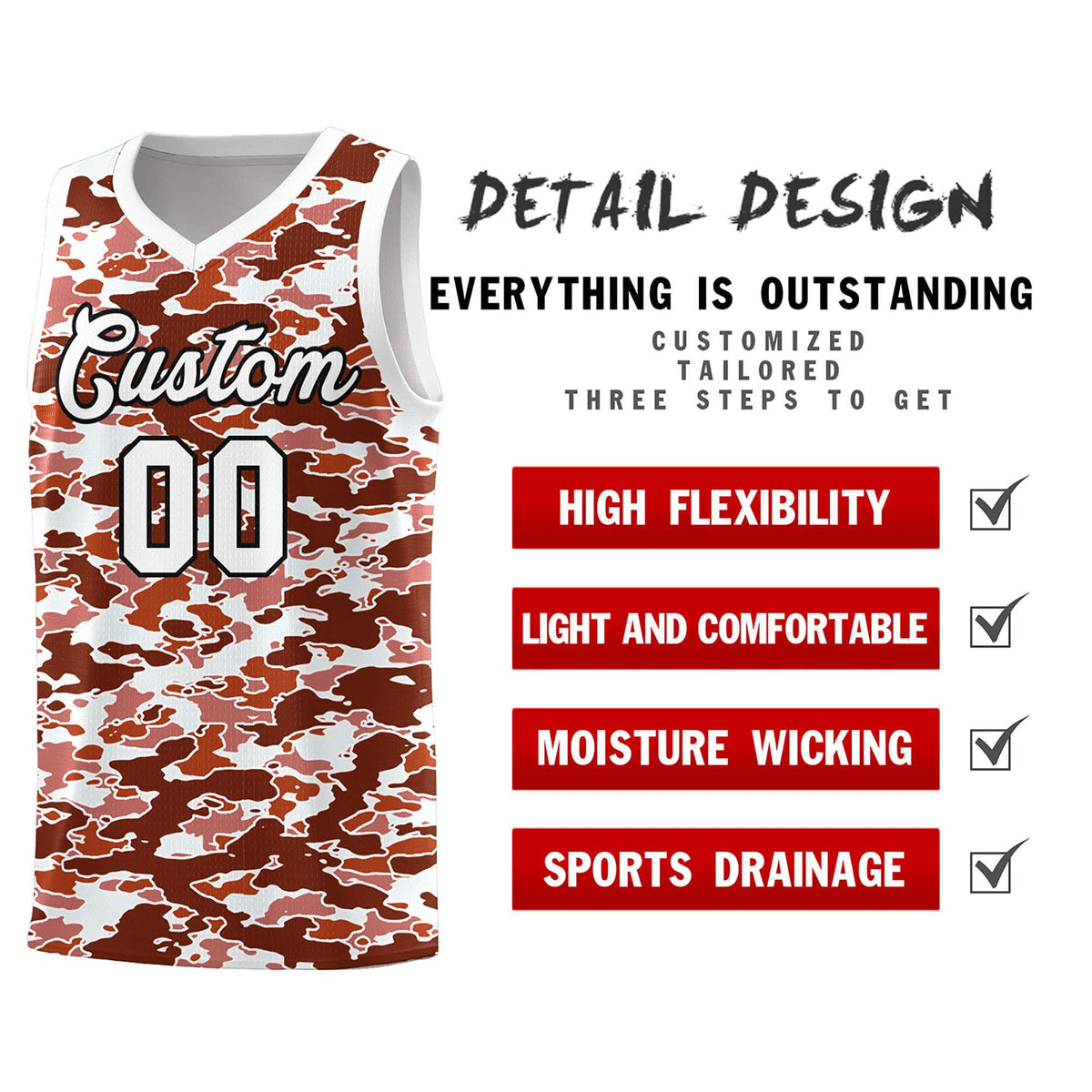 Custom Personalized Camo Kits Sports Uniform Basketball Jersey|KXKSHOP