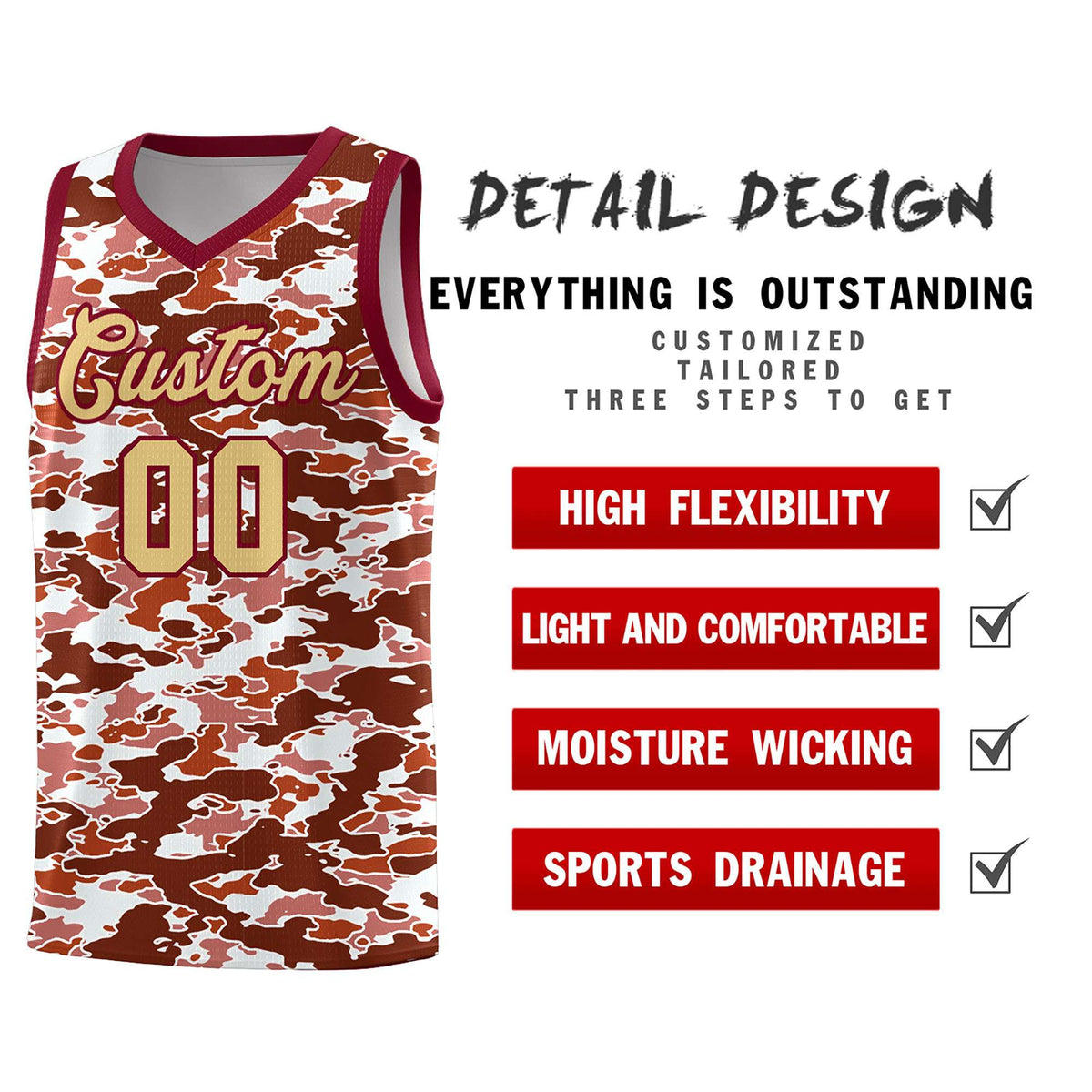 Custom Personalized Camo Kits Sports Uniform Basketball Jersey|KXKSHOP