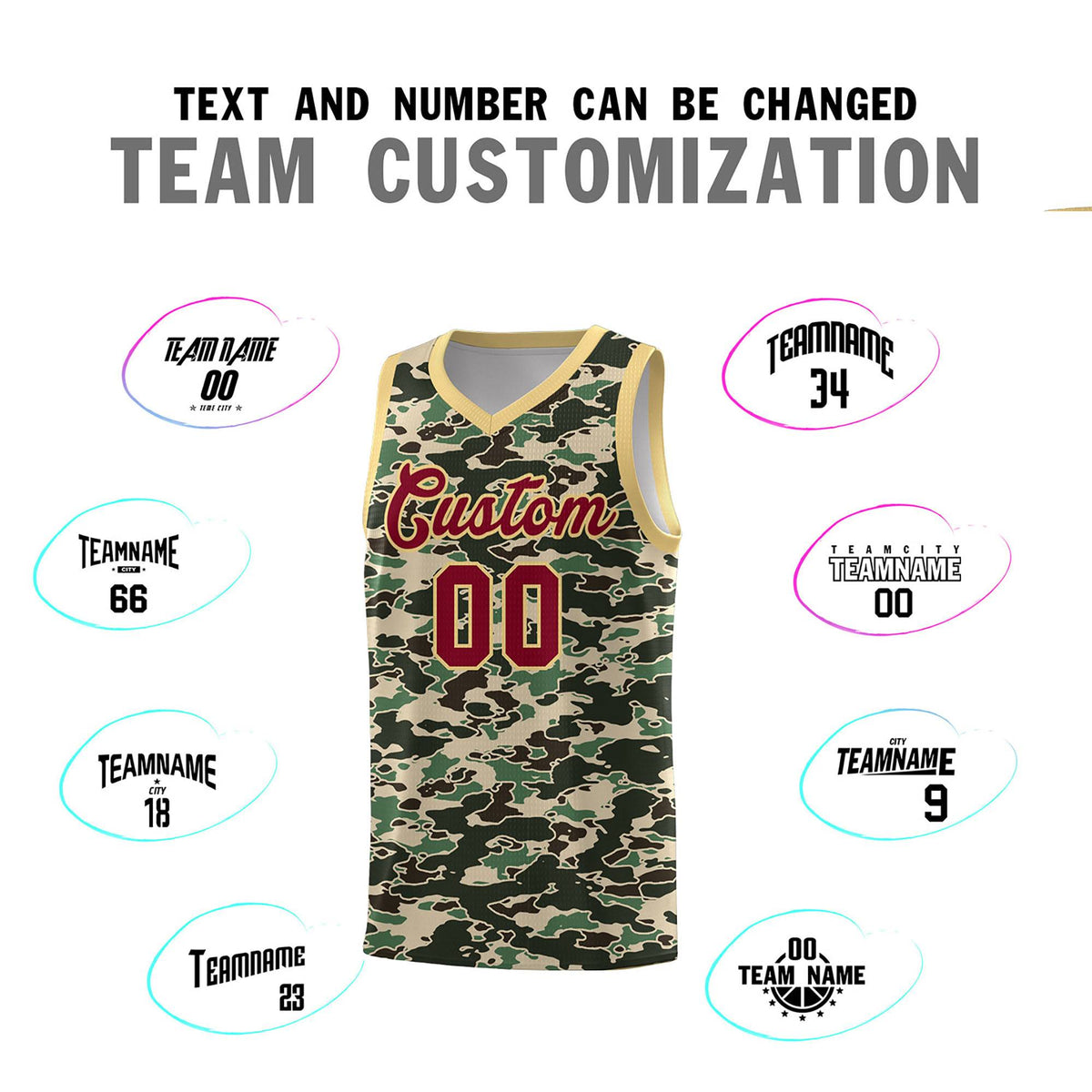 Custom Personalized Camo Kits Sports Uniform Basketball Jersey|KXKSHOP