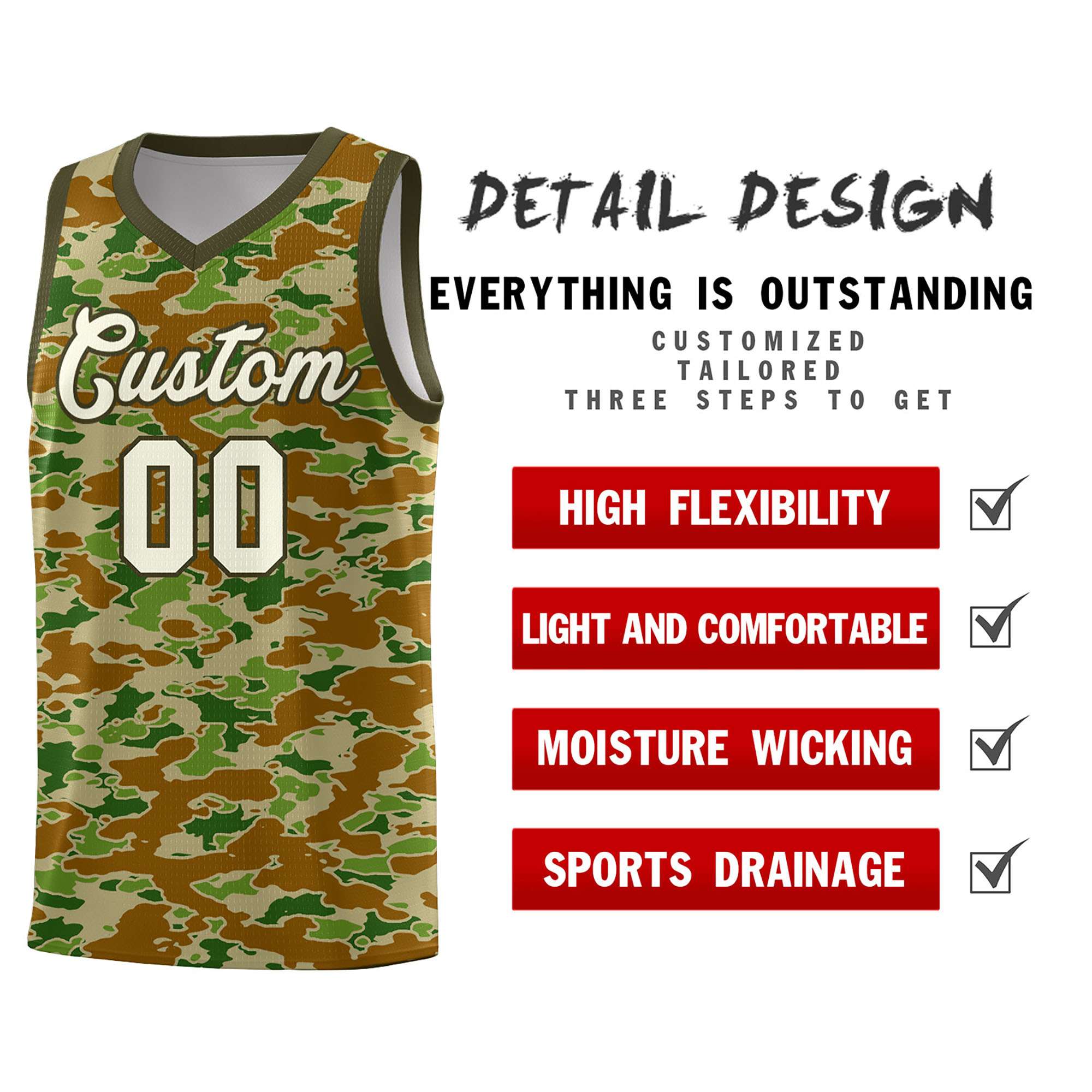 Custom Personalized Camo Kits Sports Uniform Basketball Jersey|KXKSHOP