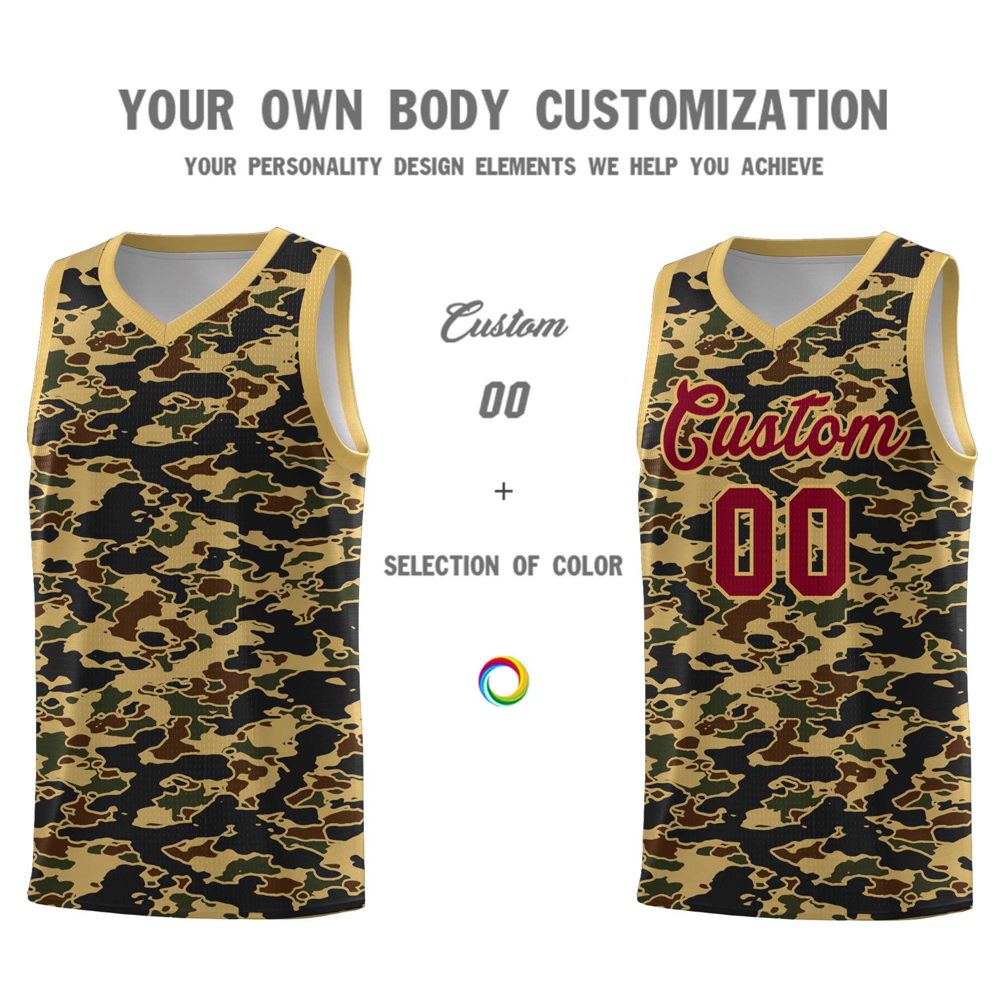 Custom Personalized Camo Kits Sports Uniform Basketball Jersey|KXKSHOP