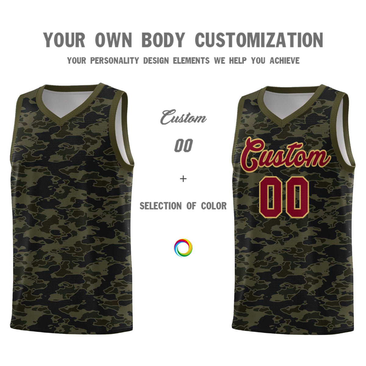 Custom Personalized Camo Kits Sports Uniform Basketball Jersey|KXKSHOP