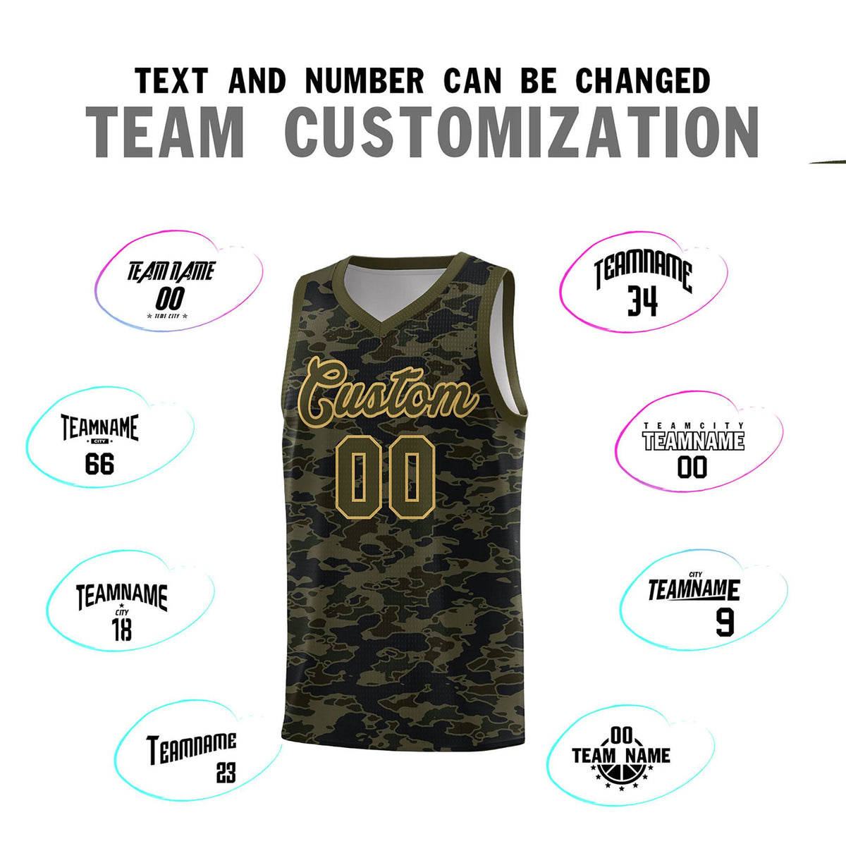 Custom Personalized Camo Kits Sports Uniform Basketball Jersey|KXKSHOP