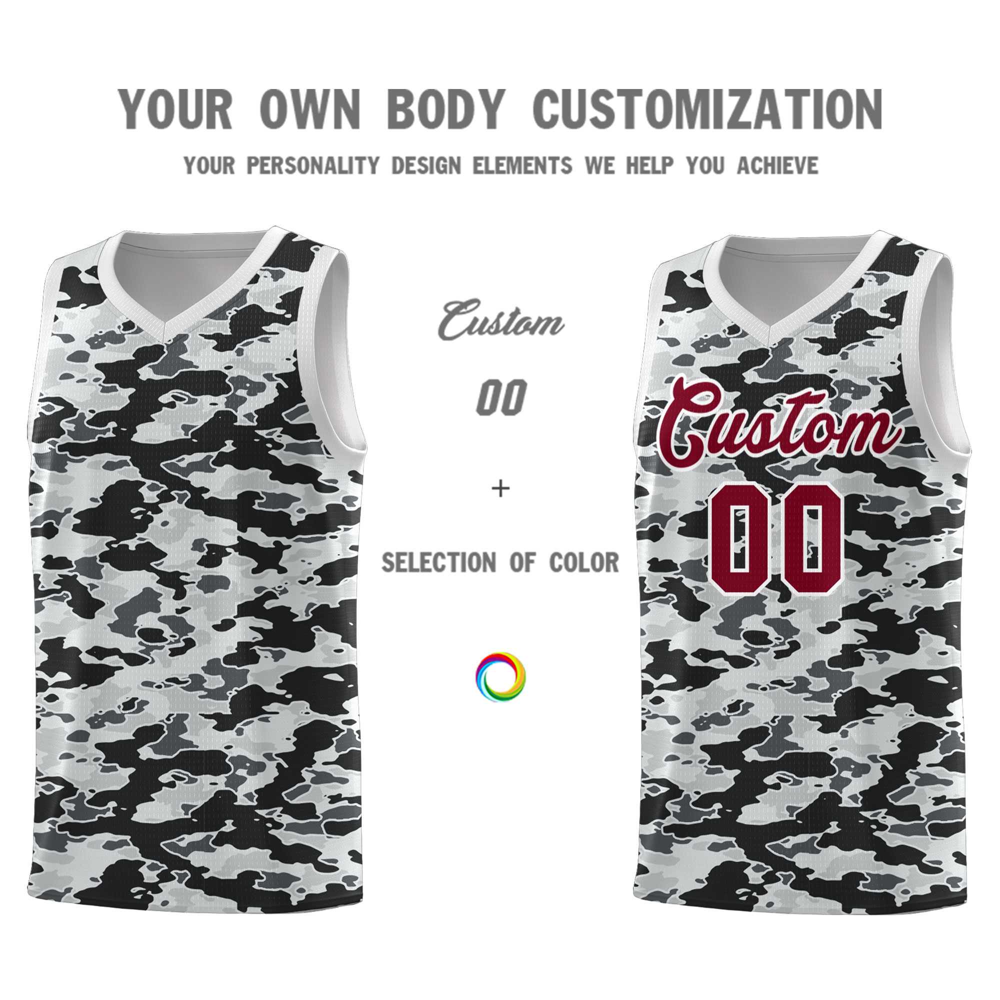 Custom Personalized Camo Kits Sports Uniform Basketball Jersey|KXKSHOP