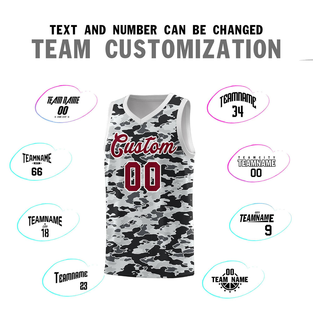 Custom Personalized Camo Kits Sports Uniform Basketball Jersey|KXKSHOP
