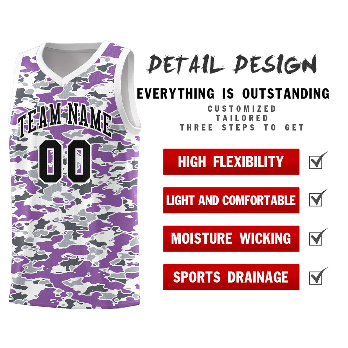 Custom Personalized Camo Kits Sports Uniform Basketball Jersey|KXKSHOP