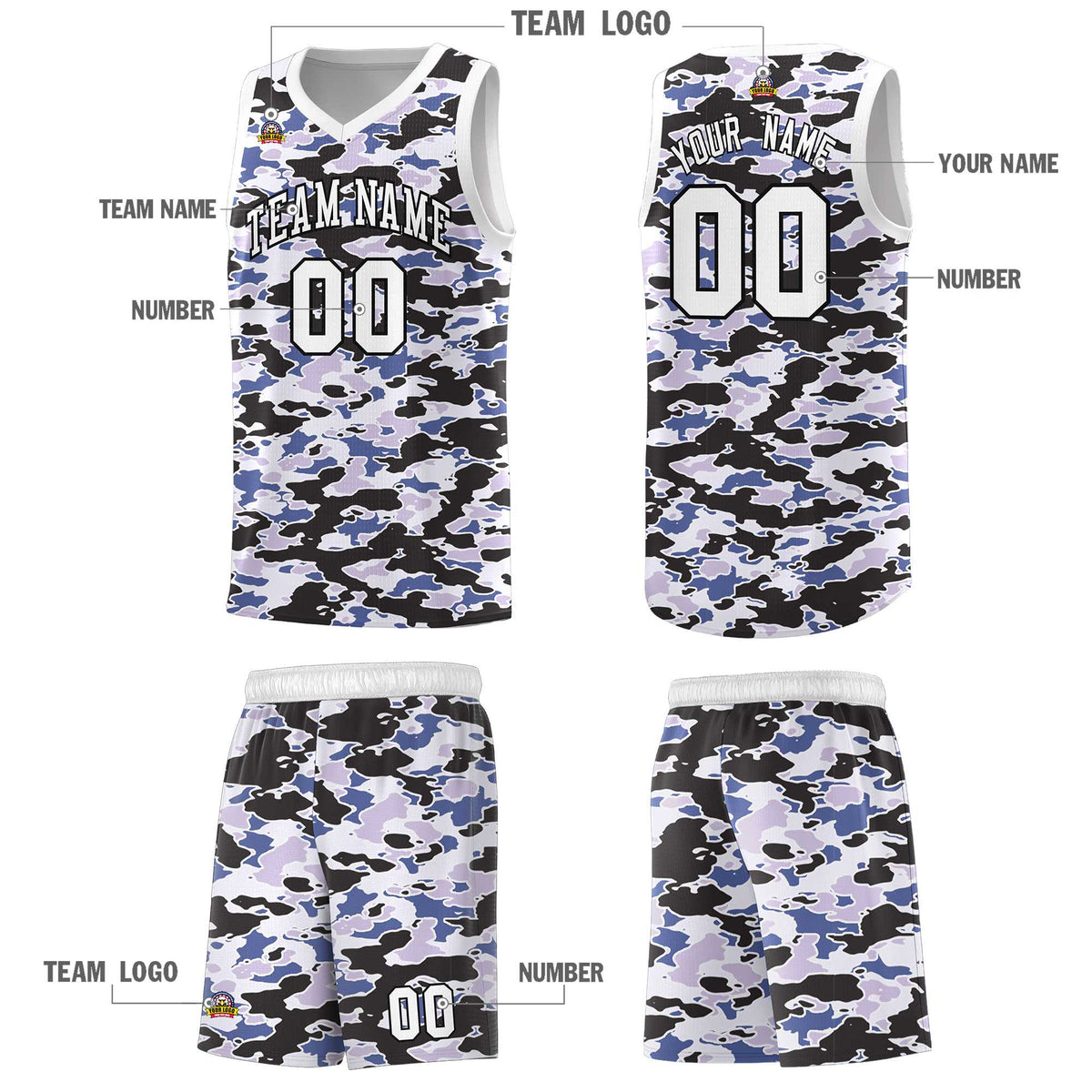 Custom Personalized Camo Kits Sports Uniform Basketball Jersey|KXKSHOP