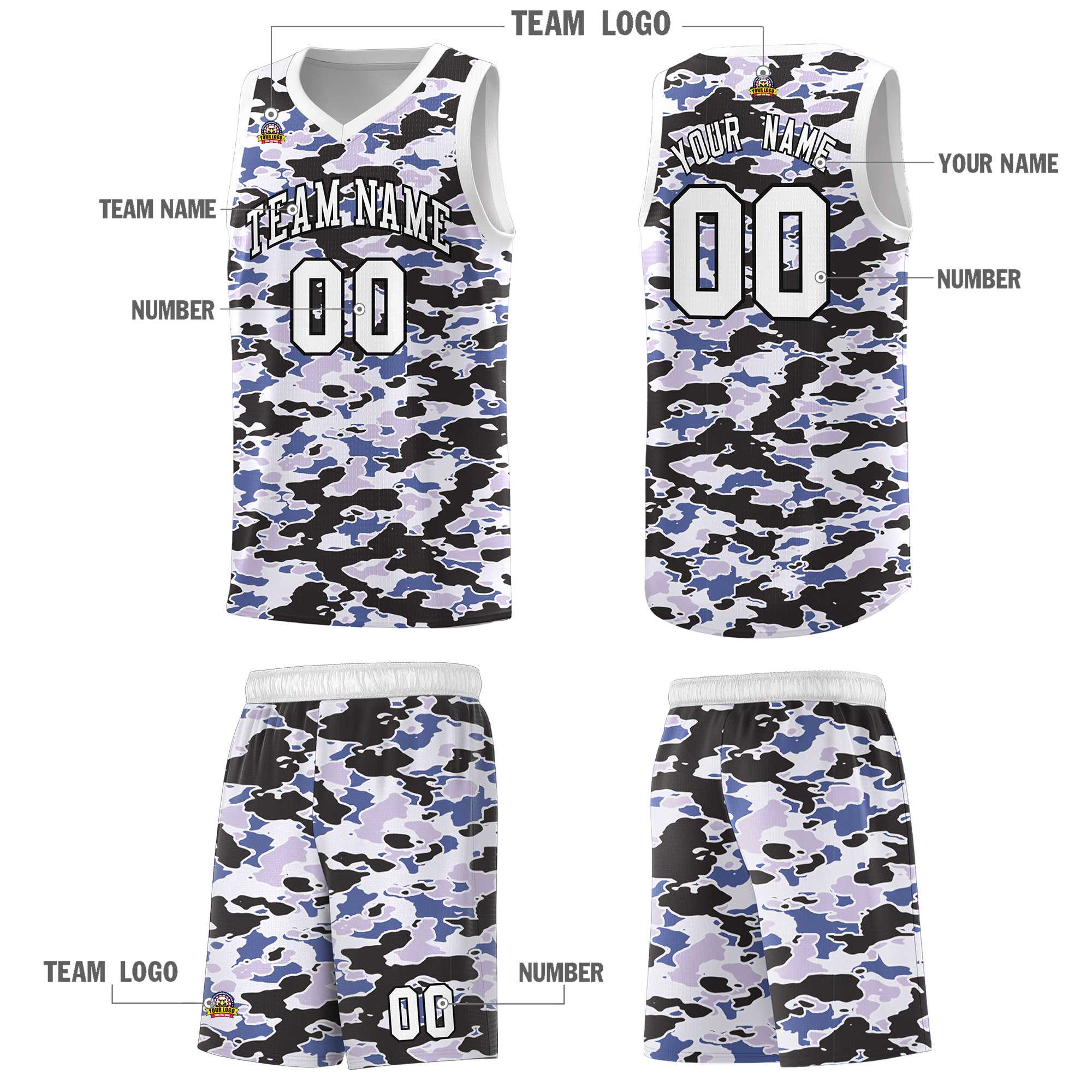 Custom Personalized Camo Kits Sports Uniform Basketball Jersey|KXKSHOP