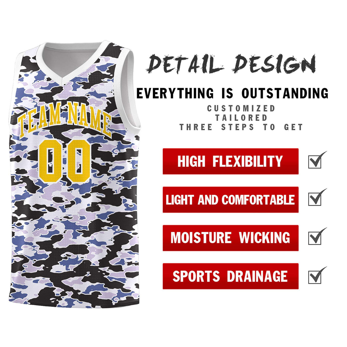 Custom Personalized Camo Kits Sports Uniform Basketball Jersey|KXKSHOP