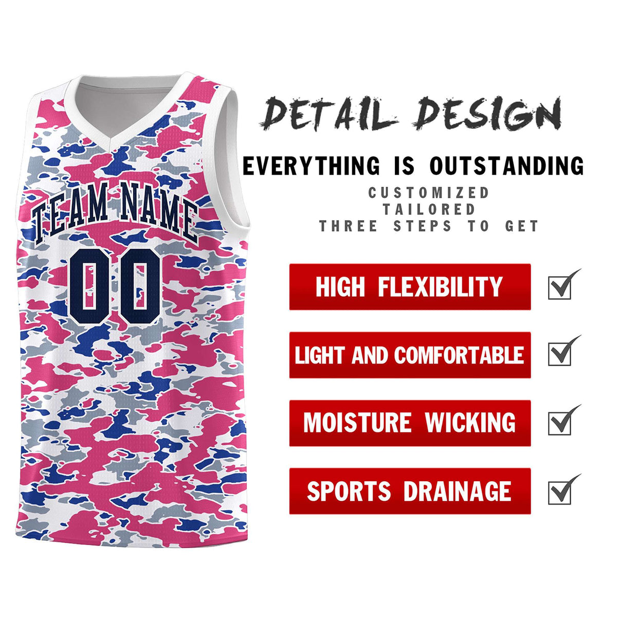 Custom Personalized Camo Kits Sports Uniform Basketball Jersey|KXKSHOP