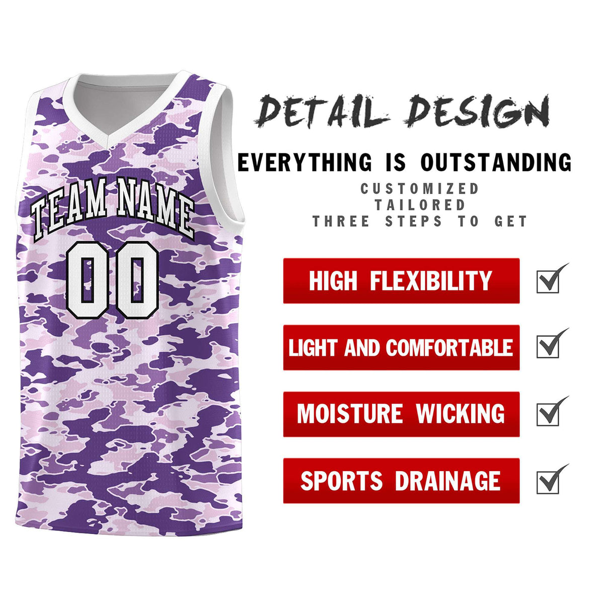 Custom Personalized Camo Kits Sports Uniform Basketball Jersey|KXKSHOP