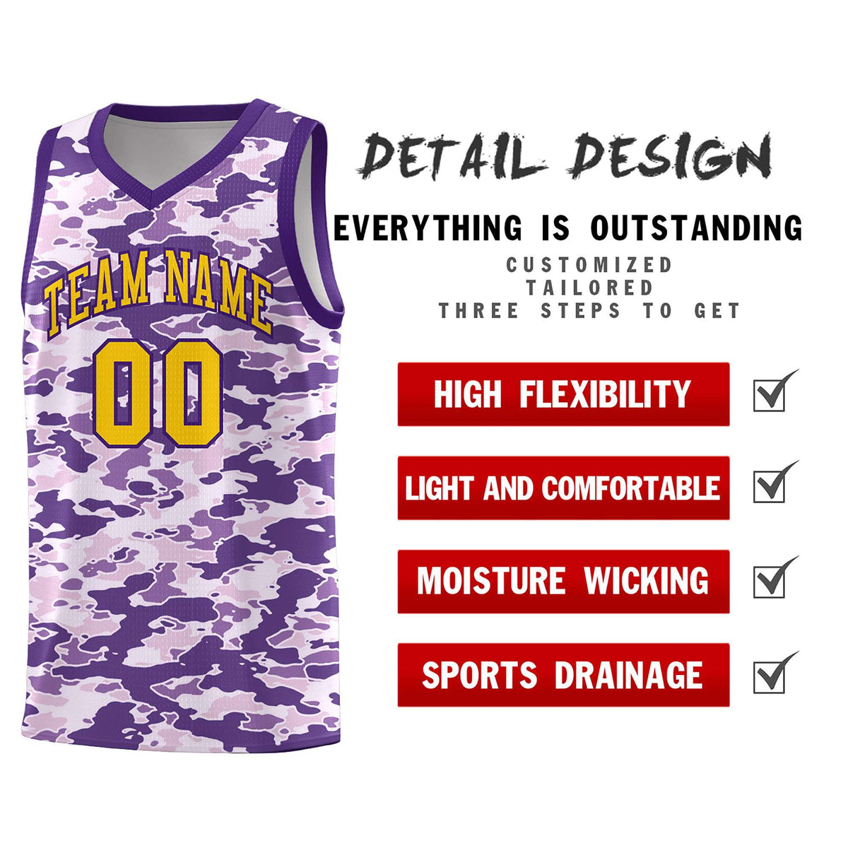 Custom Personalized Camo Kits Sports Uniform Basketball Jersey|KXKSHOP