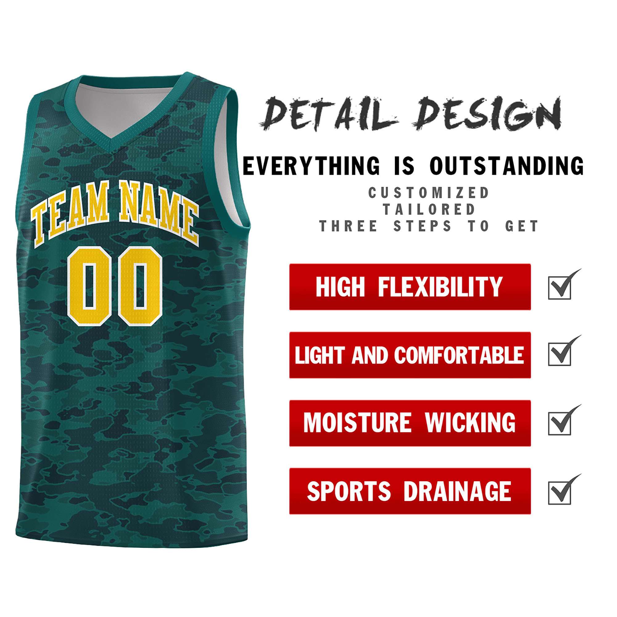 Custom Personalized Camo Kits Sports Uniform Basketball Jersey|KXKSHOP
